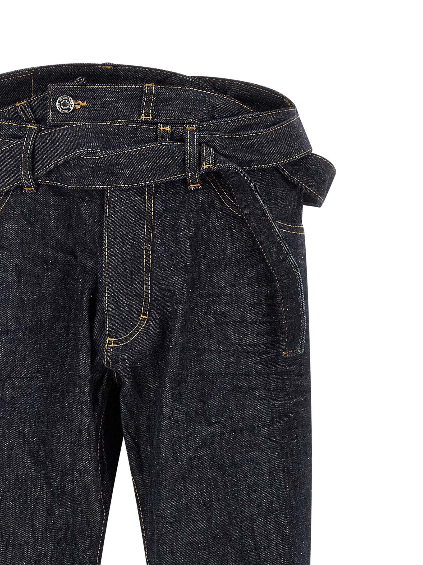 Dsquared² Blue Cotton Straight-Leg Jeans - Designer Luxury Denim