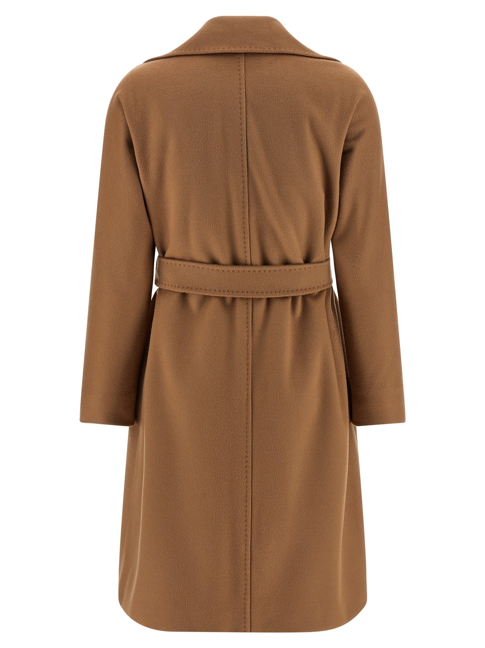 Indulge in the exquisite Max Mara Brown Virgin Wool Coat, a timeless masterpiece of luxurious craftsmanship, designed to elevate your elegance and sophistication.