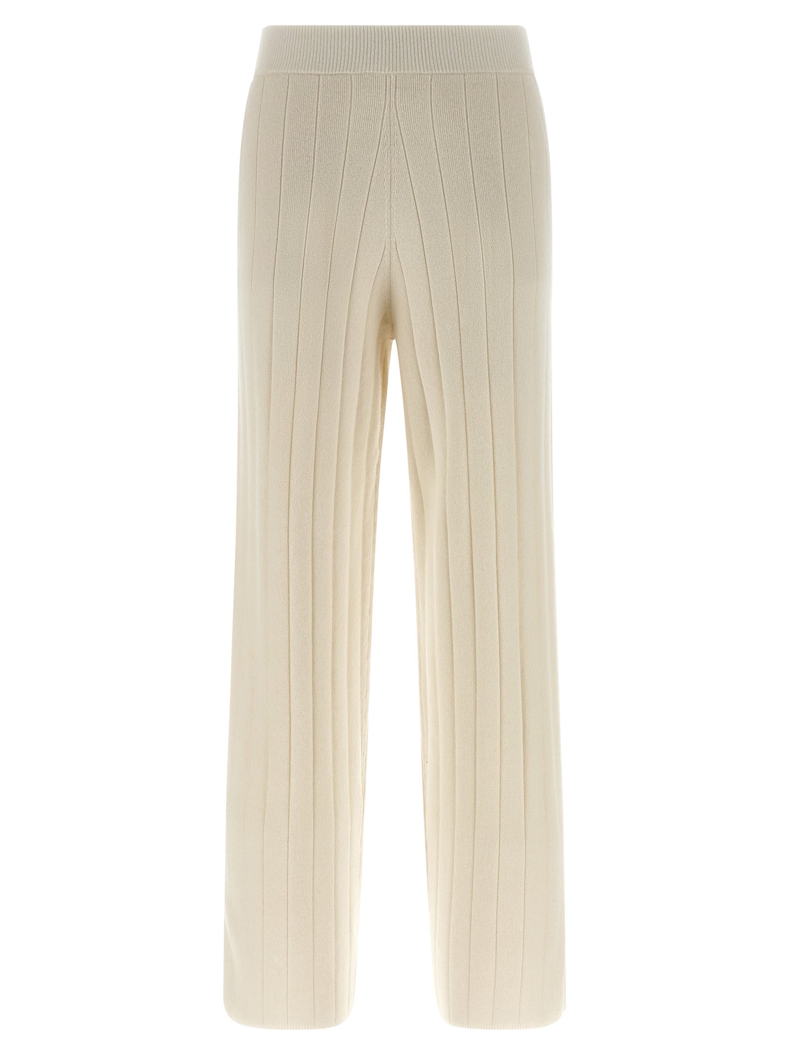 Elevate your loungewear with Max Mara's White Cashmere Joggers, crafted from pure cashmere for unparalleled luxury and sophistication in every moment.