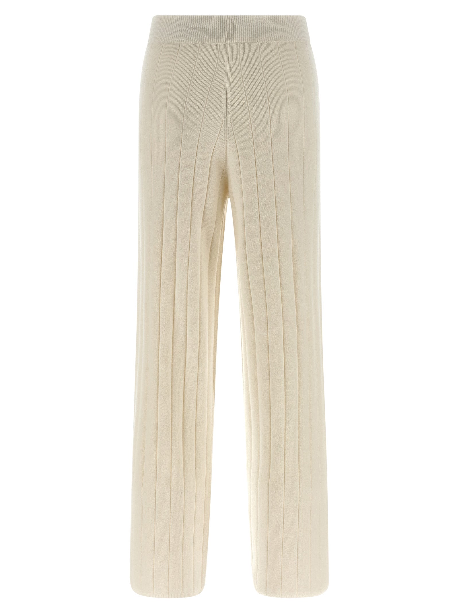 Elevate your loungewear with Max Mara's White Cashmere Joggers, crafted from pure cashmere for unmatched luxury and effortless elegance in every moment.