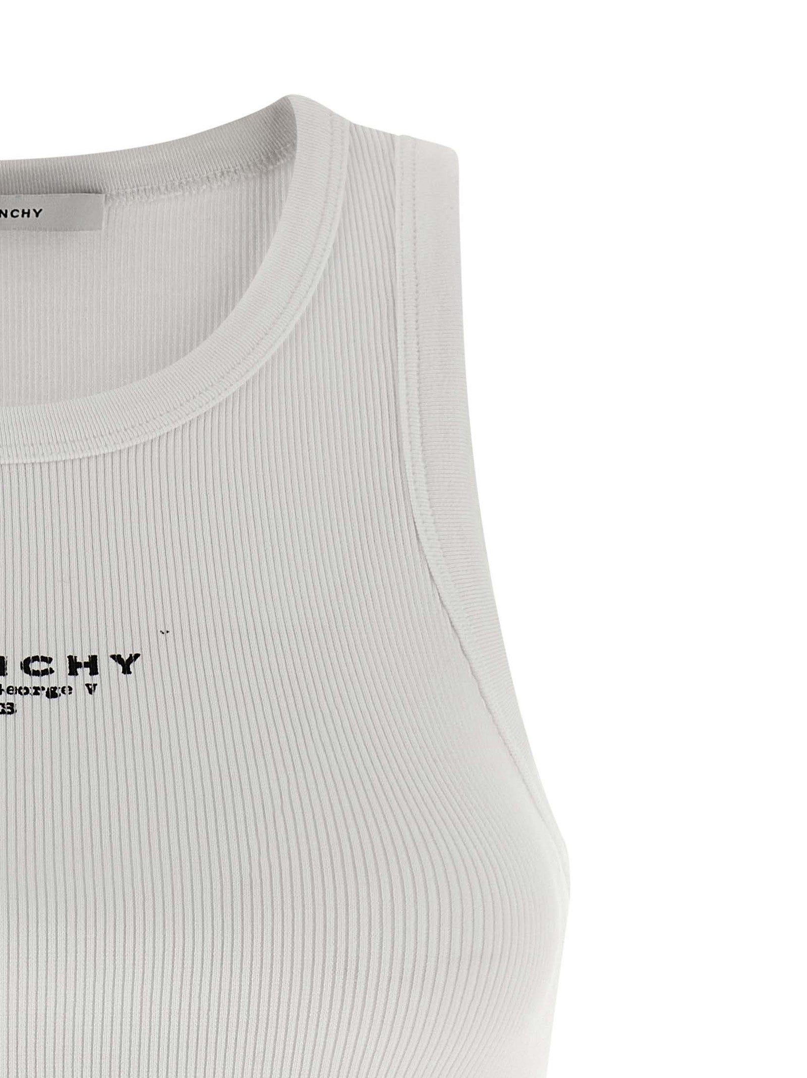 Givenchy White Cotton Sleeveless T-Shirt | Designer Luxury Essential