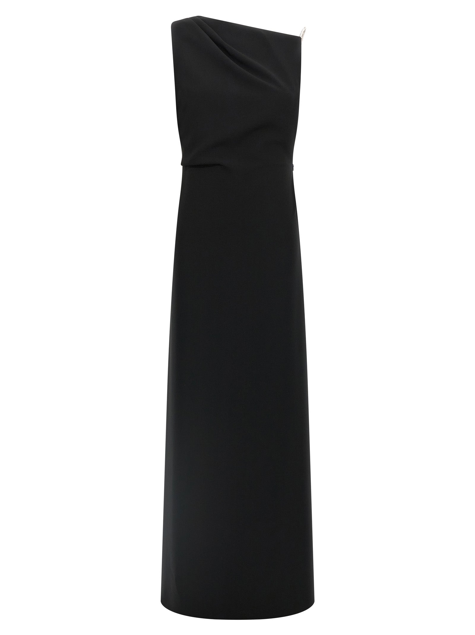 Indulge in the Max Mara Black Triacetate Long Dress, a masterpiece of exquisite craftsmanship and luxurious design, perfect for elevating your sophisticated allure.