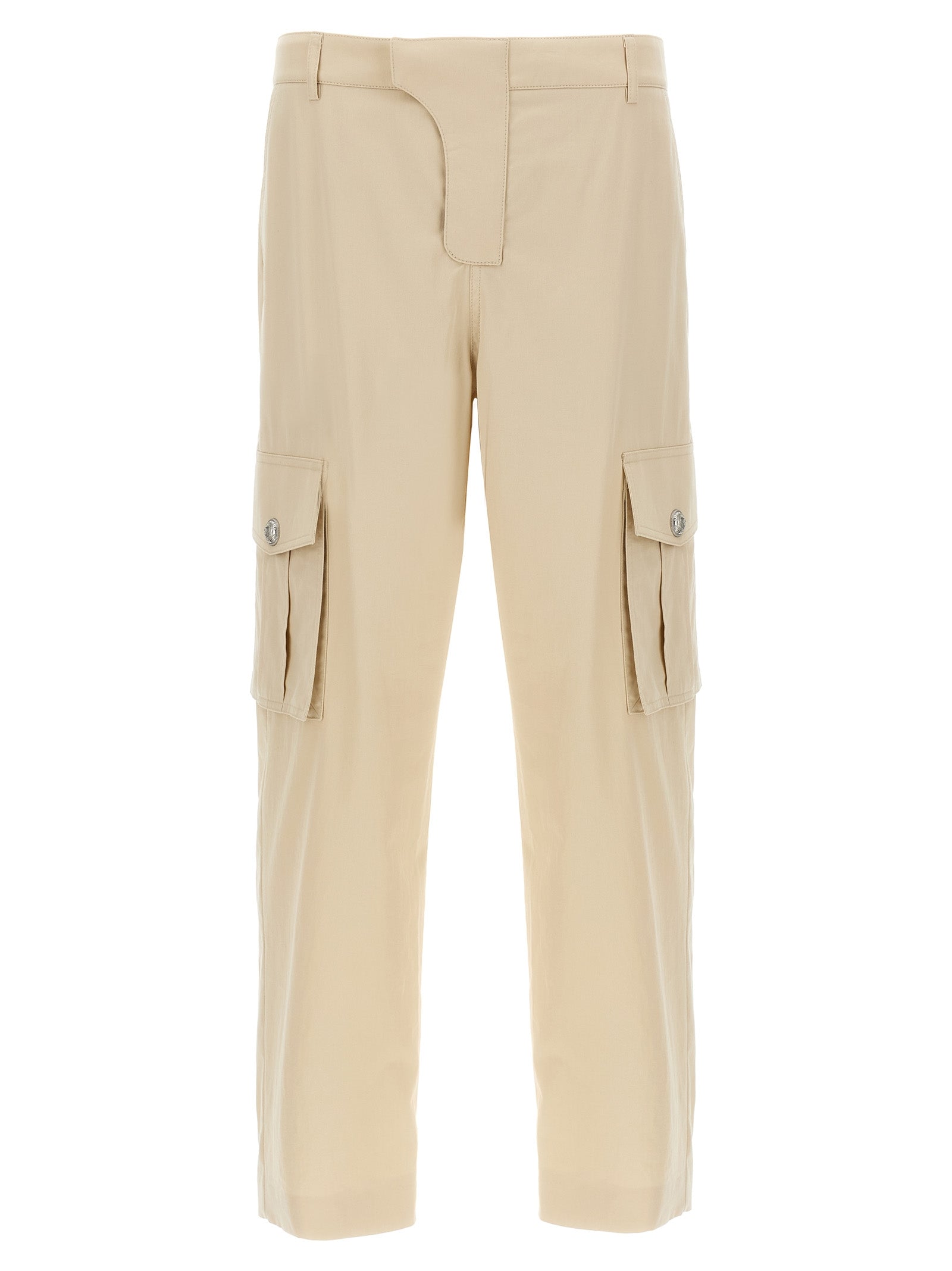 Balmain Beige Cotton Cargo Pants - Timeless Luxury Elegance