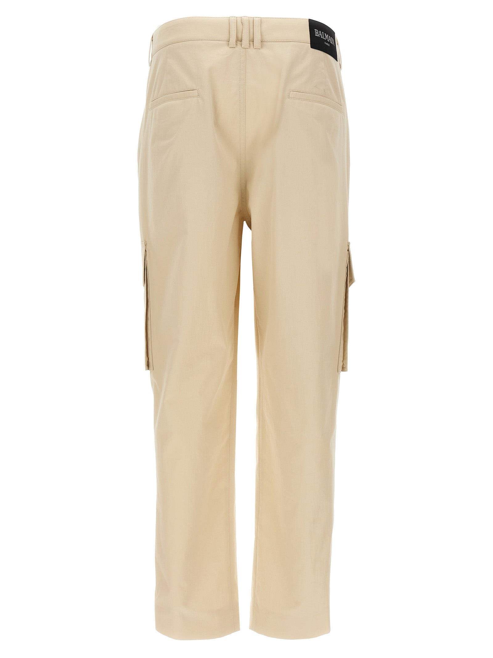 Balmain Beige Cotton Cargo Pants - Timeless Luxury Redefined