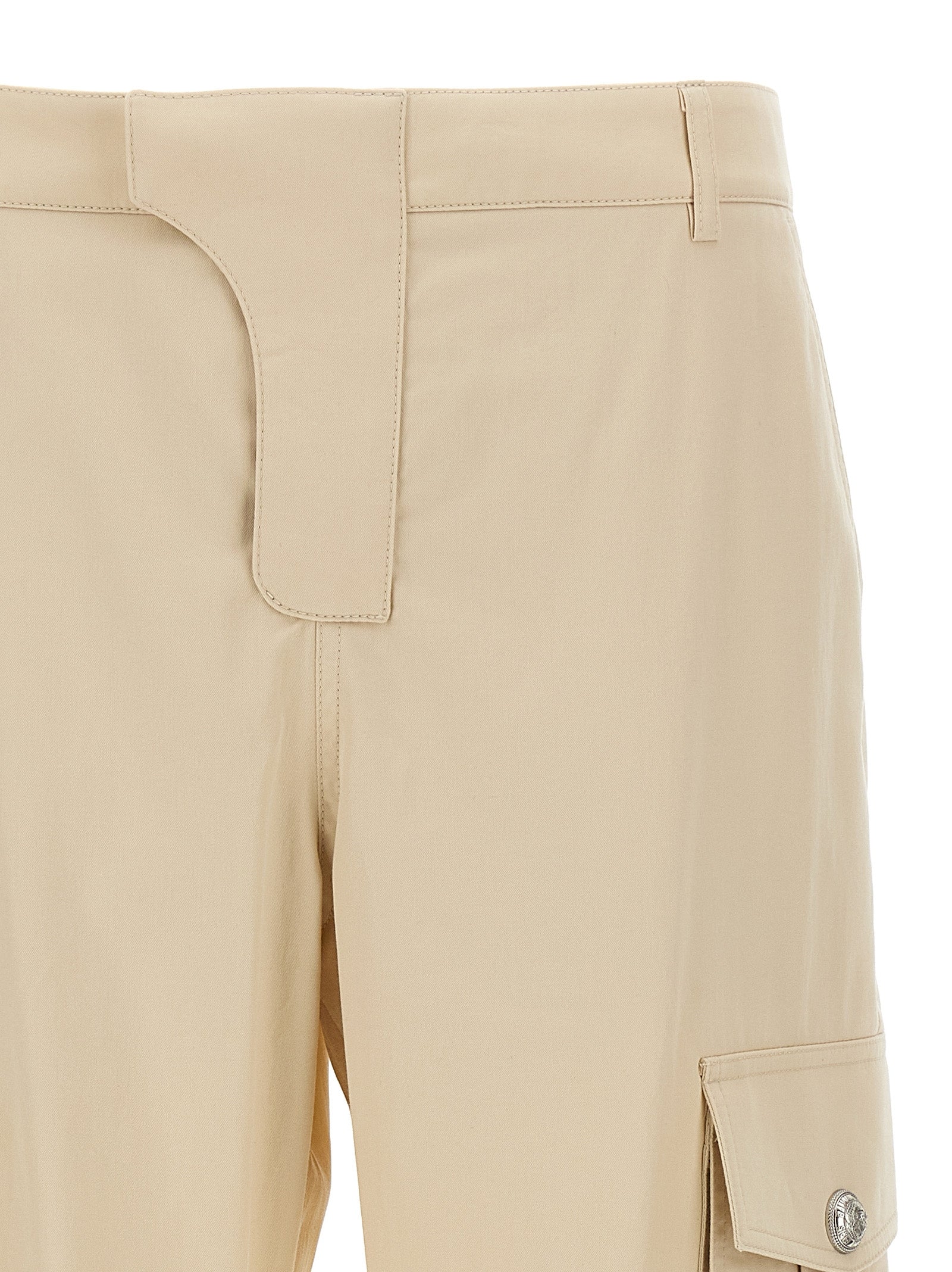 Balmain Beige Cotton Cargo Pants - Elevate Your Luxury Wardrobe
