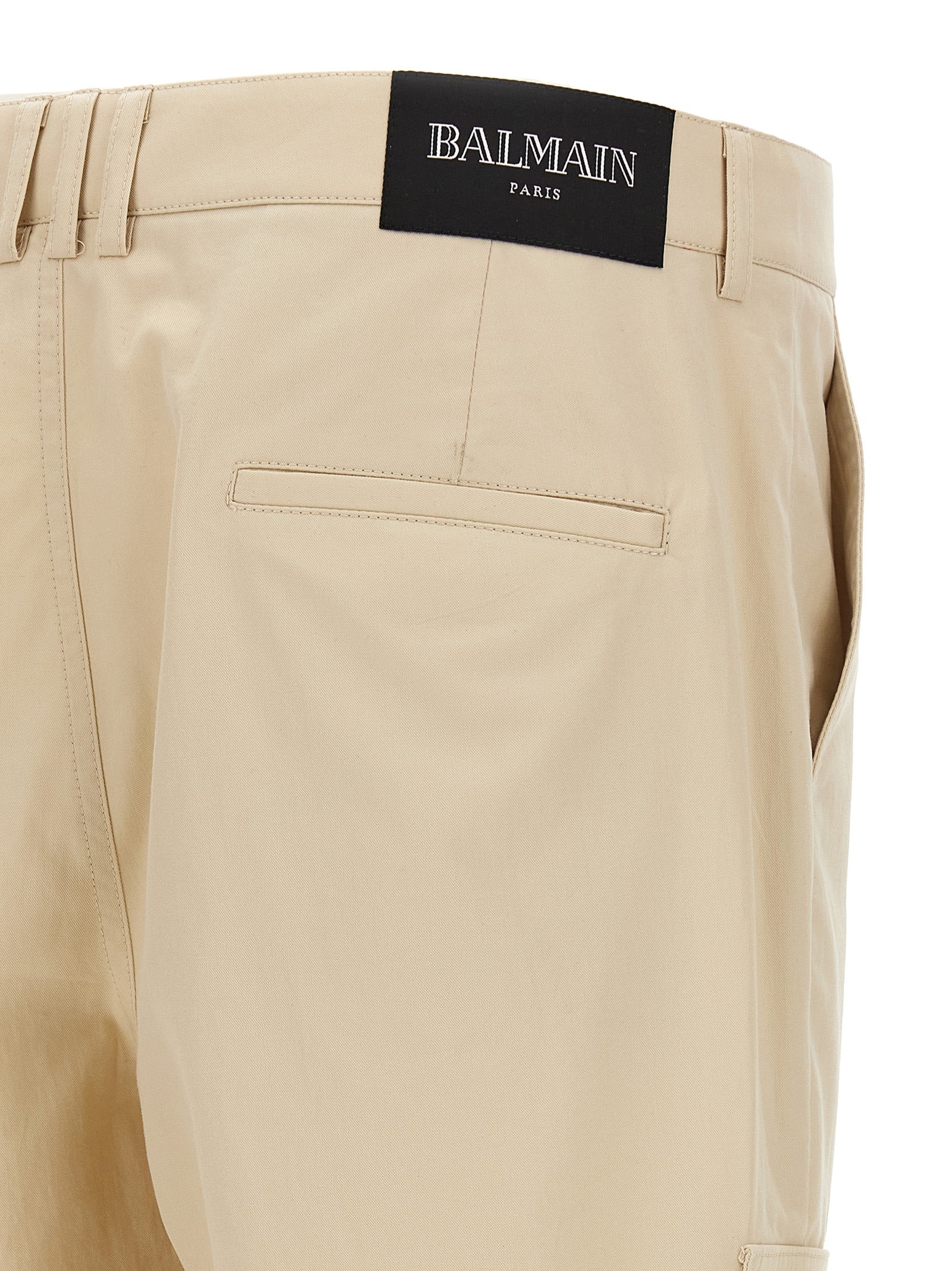 Balmain Beige Cotton Cargo Pants - Luxury Contemporary Elegance