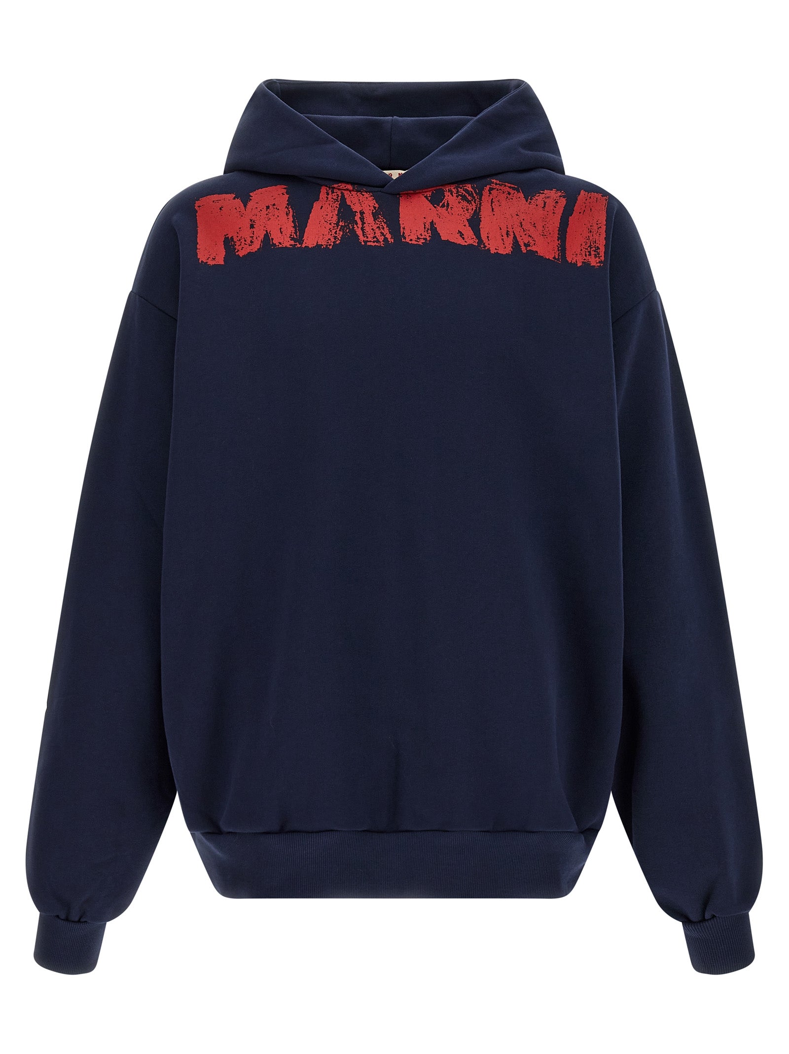 Elevate your wardrobe with the Marni Blue Cotton Sweatshirt, a luxurious blend of comfort and style, perfect for those who embody elegance and sophistication.