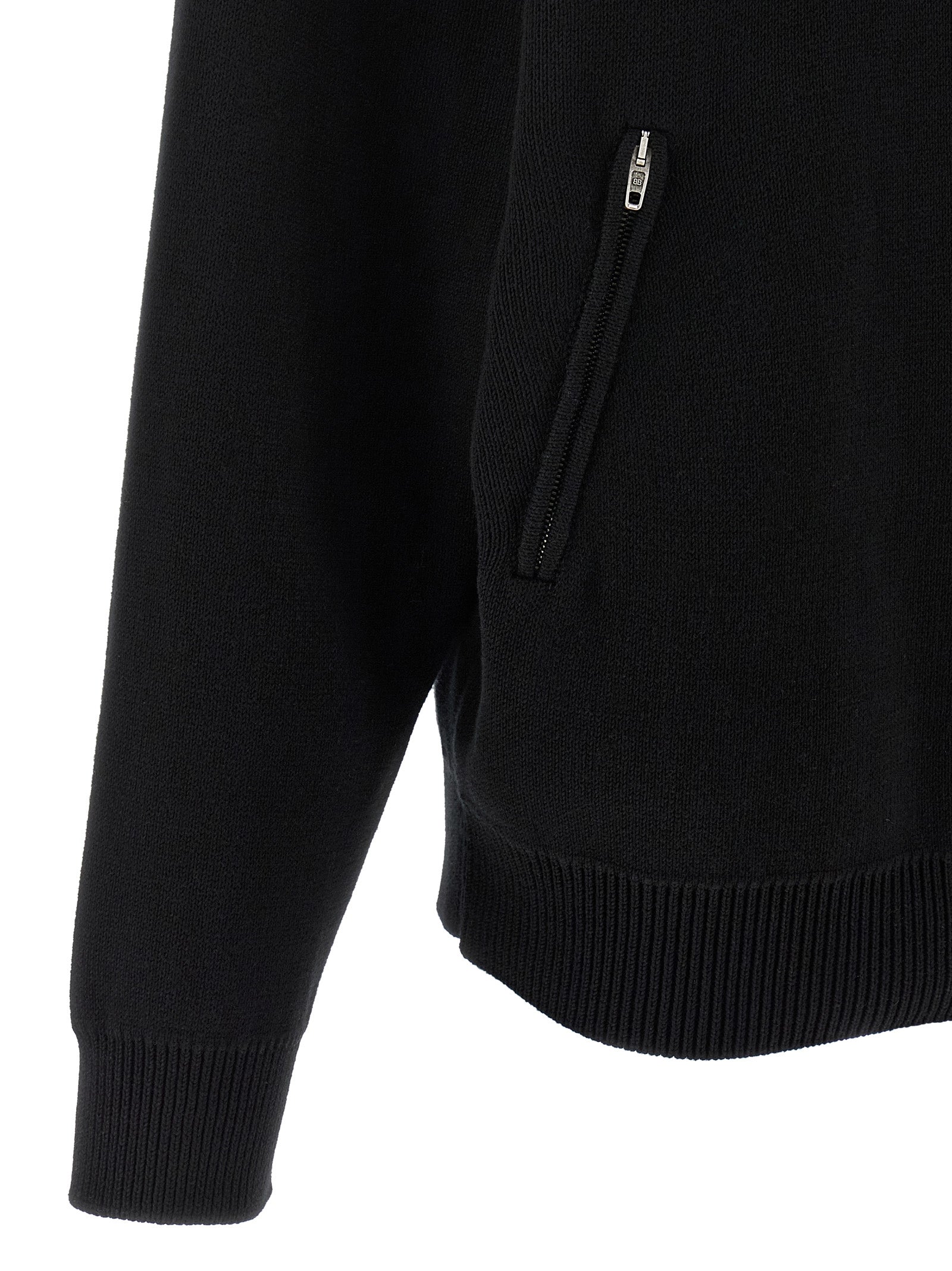 Balenciaga Black Cotton Cardigan - Artisanal Luxury Fashion