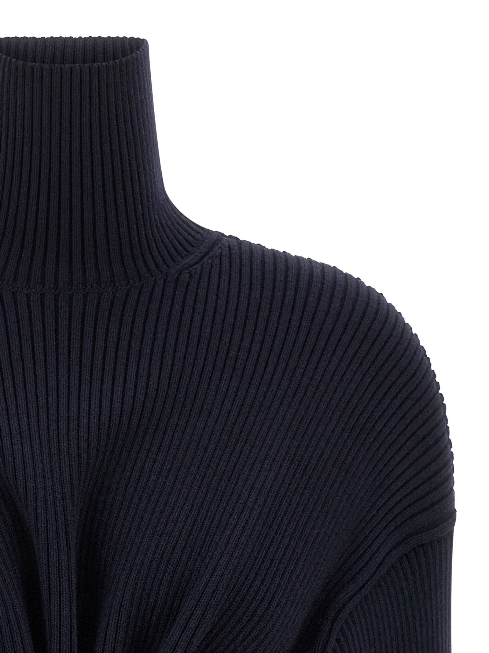 Balenciaga Blue Wool Short Dress - Designer Couture Elegance