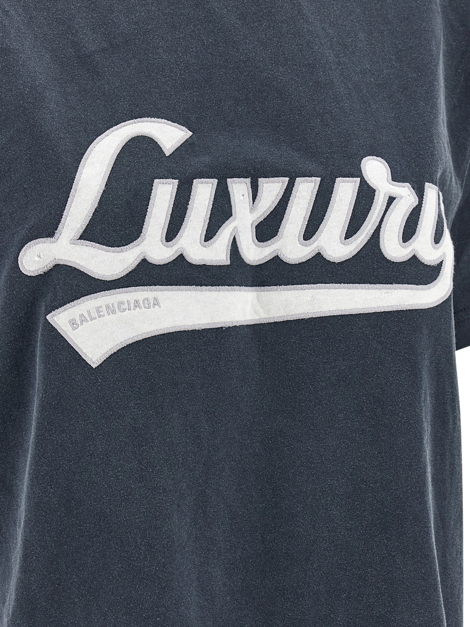 Balenciaga Blue Cotton T-Shirt - Artisanal Luxury Wear