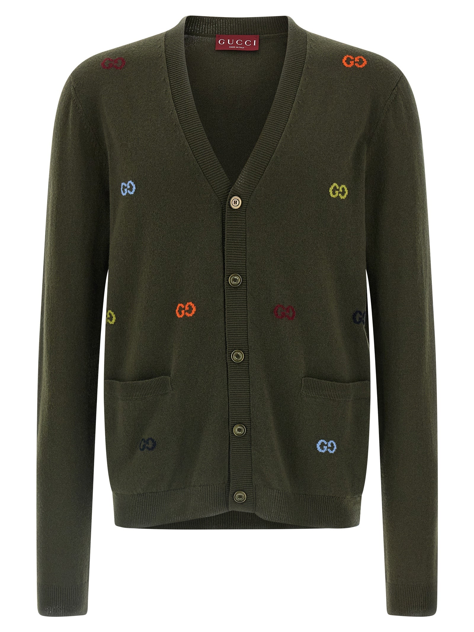 Gucci Bicolor Cashmere Cardigan - Artisanal Luxury Couture