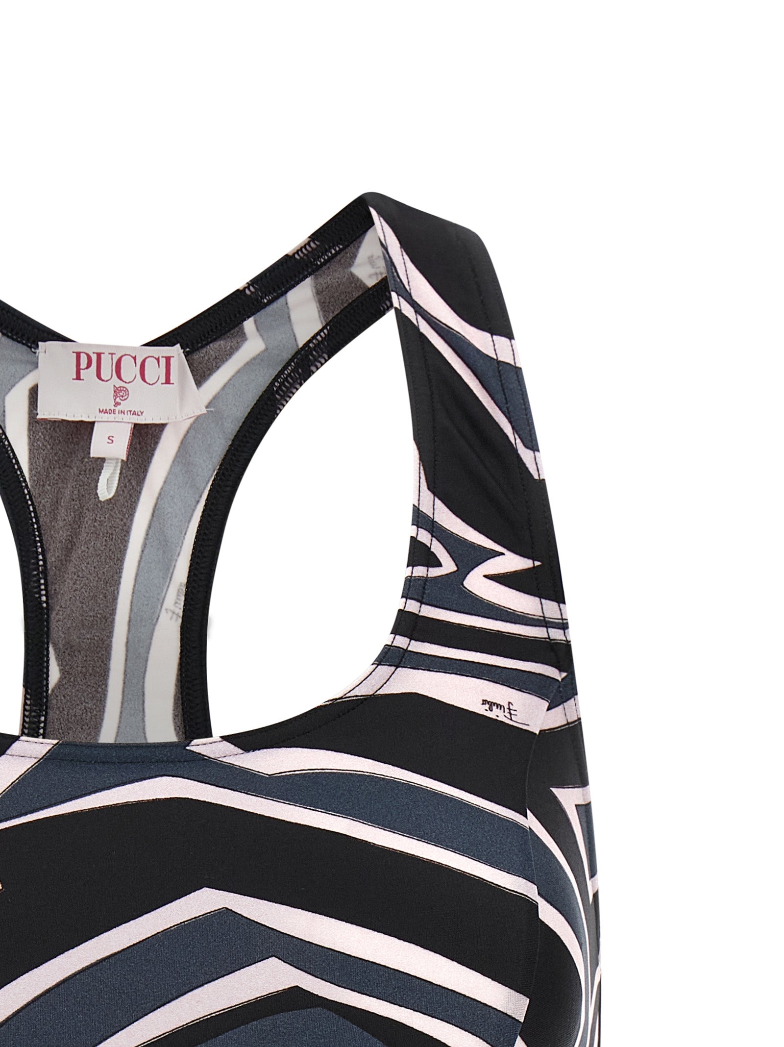 Elevate your activewear with the Emilio Pucci Black Polyamide Sport Bra, a luxurious blend of style and comfort, crafted in Italy with exquisite artistry.