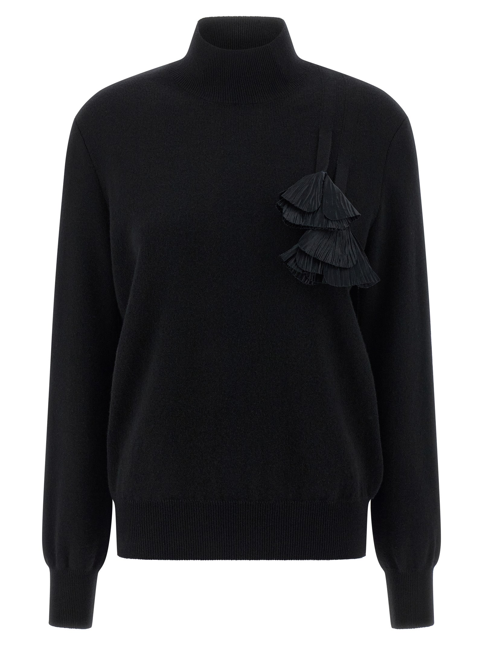 Indulge in the Ferragamo Black Virgin Wool Cardigan, a luxurious blend of 70% virgin wool and 30% cashmere, embodying elegance and sophistication for the discerning individual.