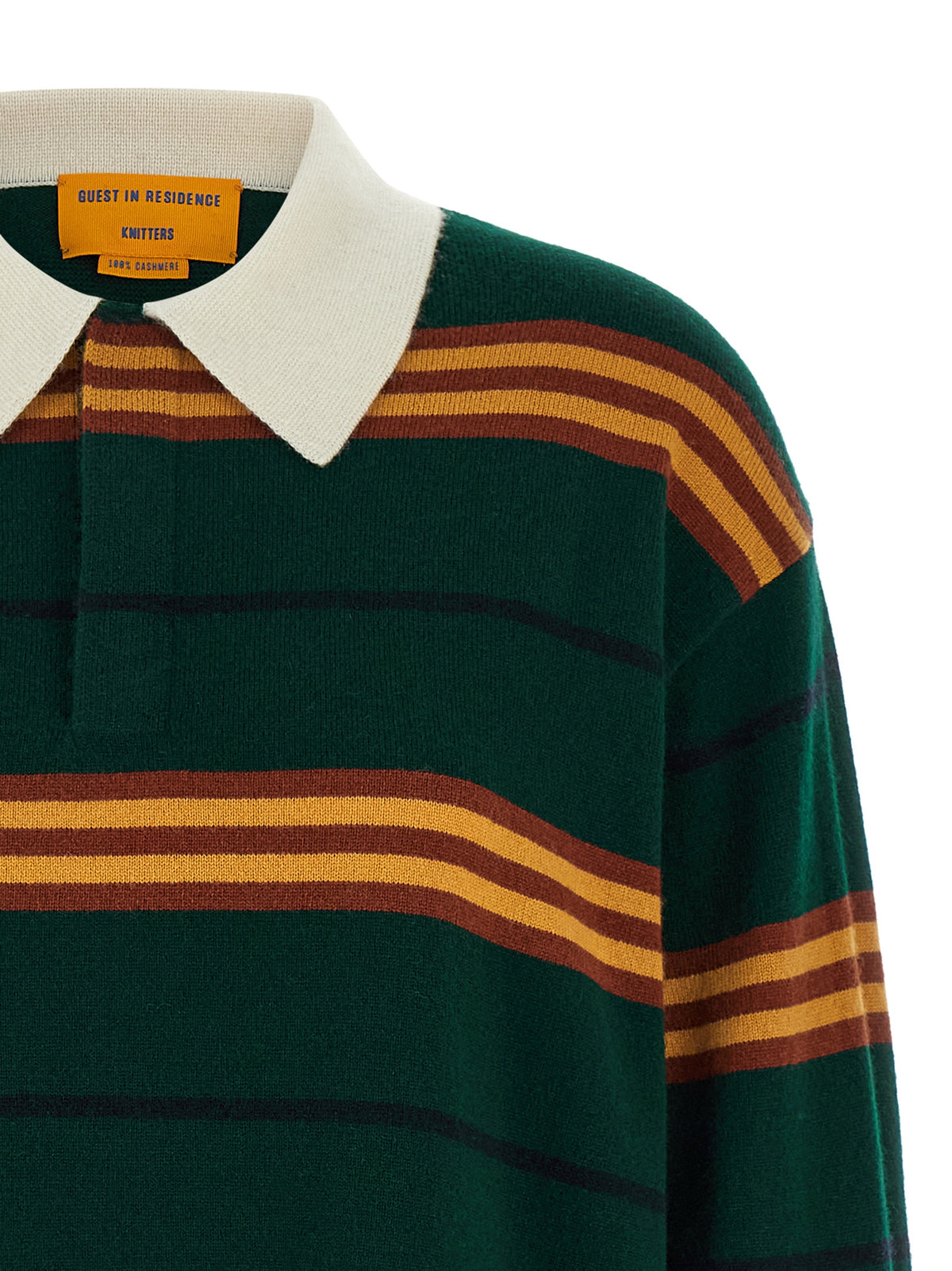 Guest in Residence Bicolor Cashmere Polo Shirt - Luxury Redefined