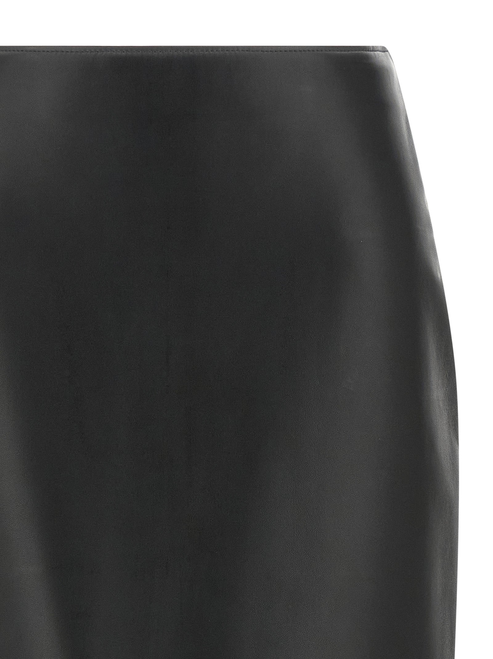 Elevate your elegance with the Fendi Black Lamb Leather Midi Skirt, a masterpiece of Italian craftsmanship that embodies timeless allure and sophisticated style.