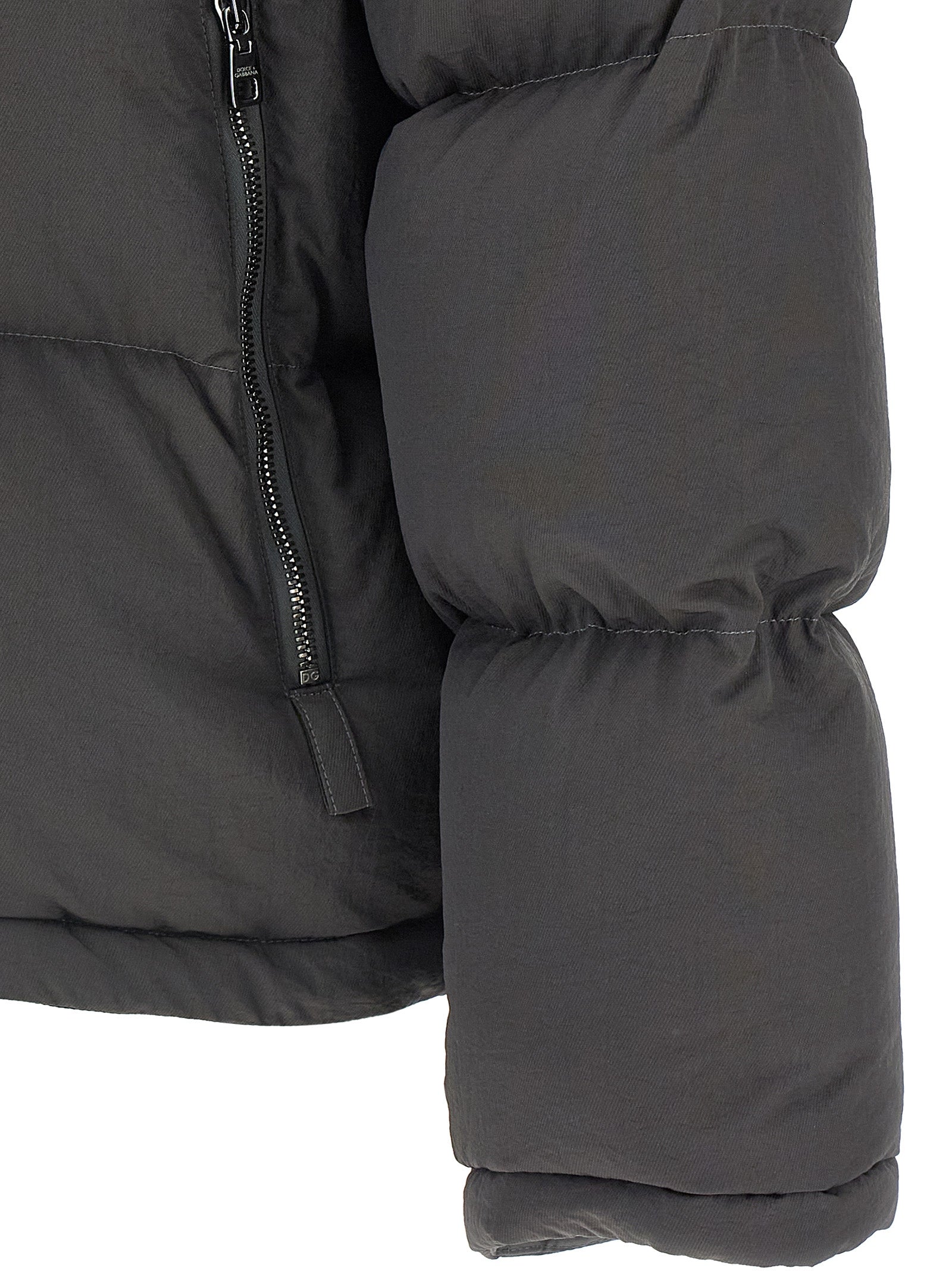 Dolce & Gabbana Gray Polyamide Full-Length Jacket - Luxury Outerwear