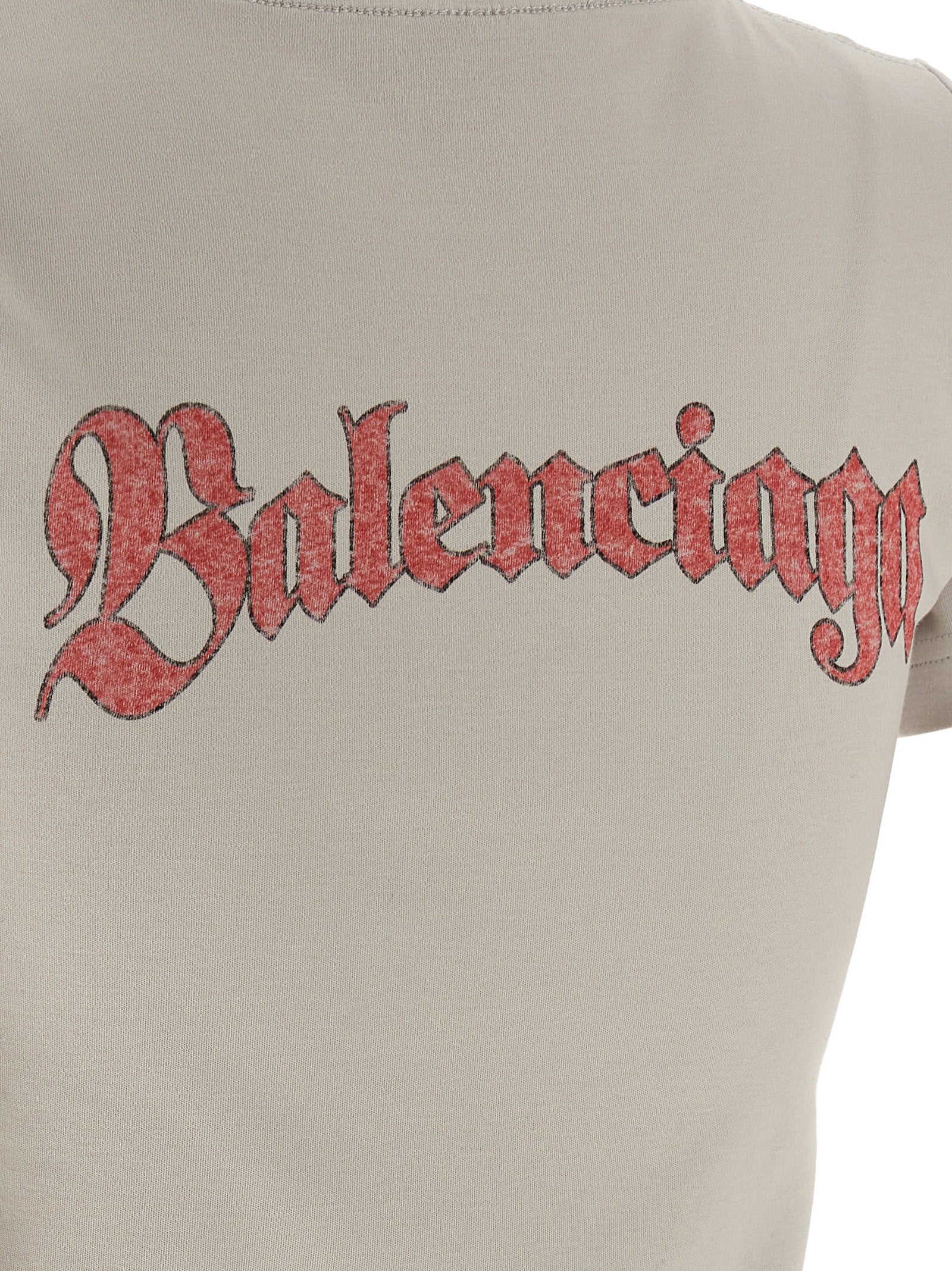 Balenciaga Gray Cotton T-Shirt | Designer Luxury Couture