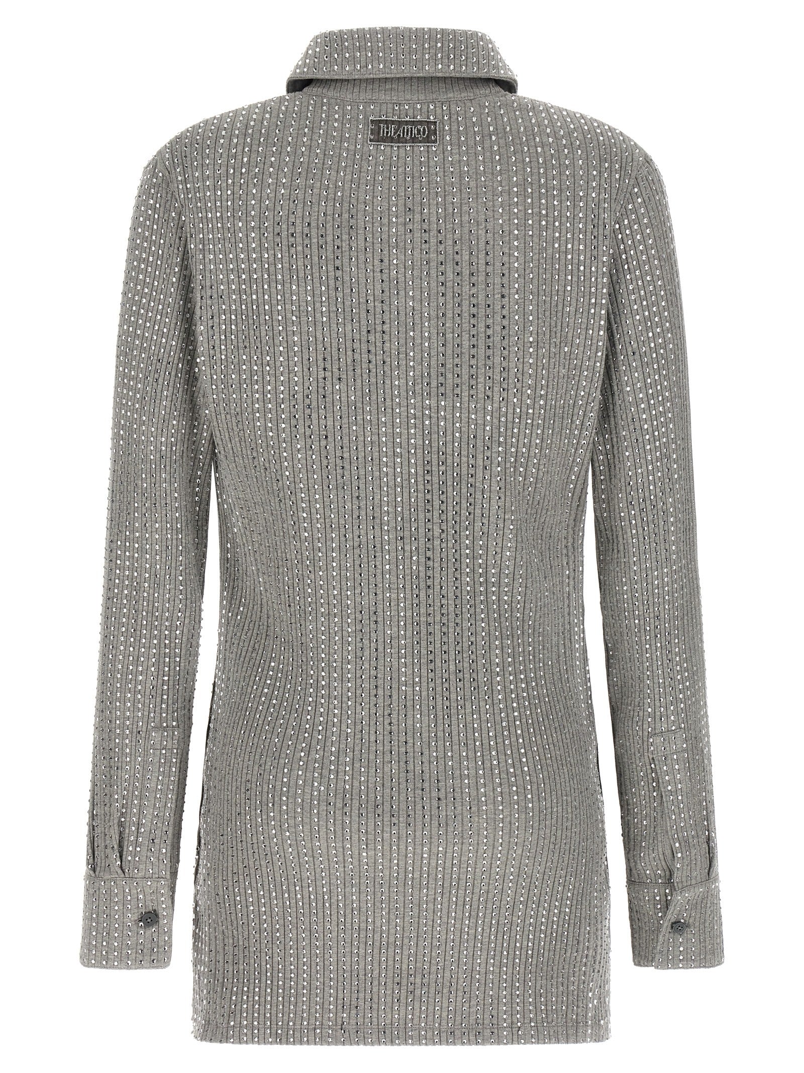 The Attico Gray Cotton Short Dress - Modern Luxury Redefined