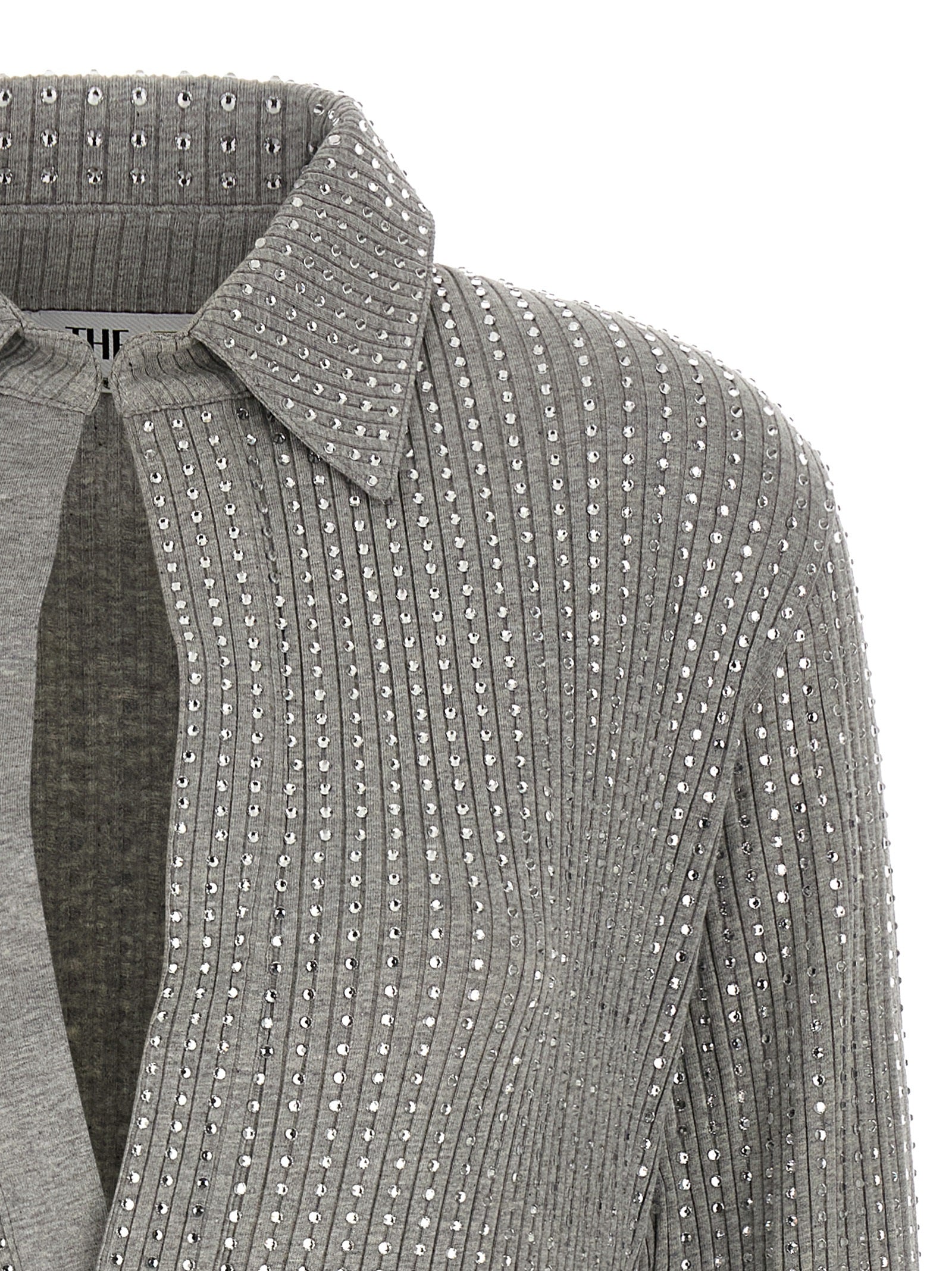 The Attico Gray Cotton Short Dress