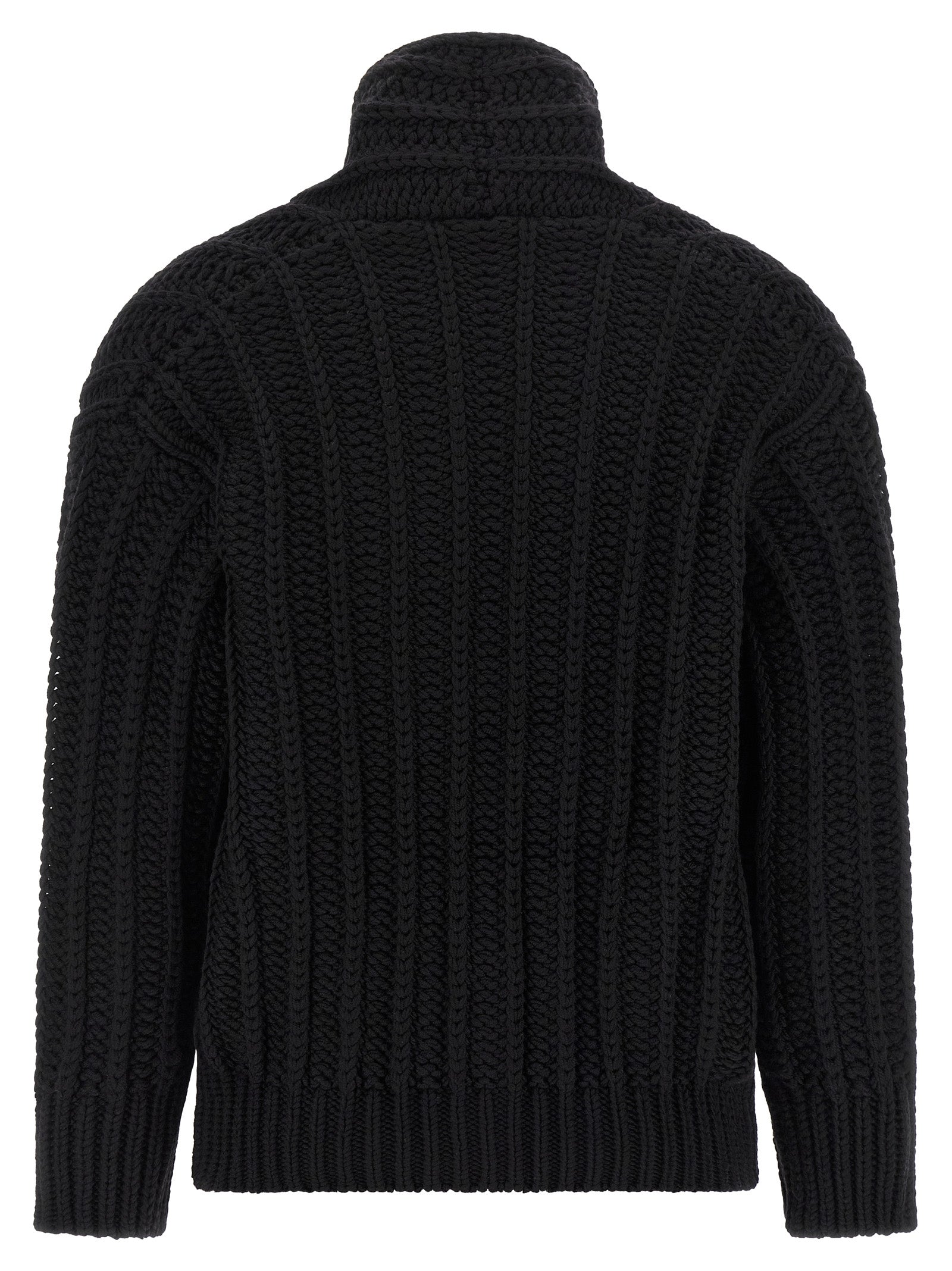 Dolce & Gabbana Black Virgin Wool Cardigan - Timeless Luxury