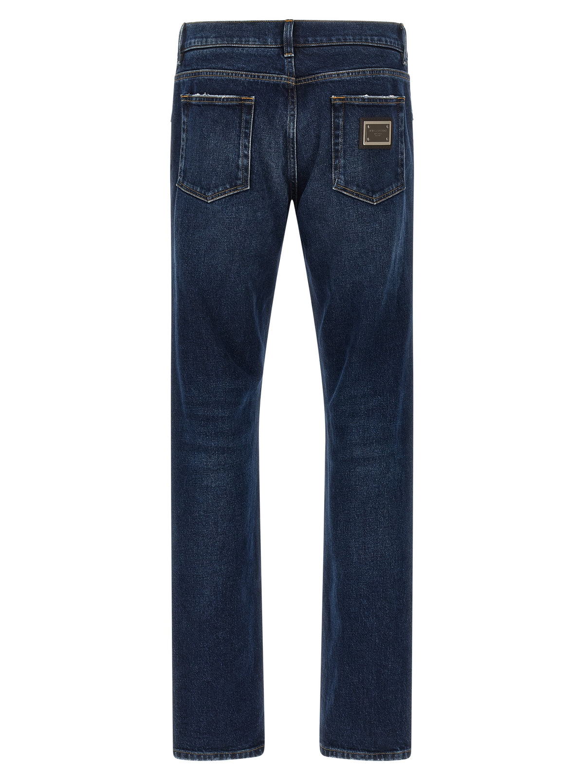 Dolce & Gabbana Blue Cotton Straight-Leg Jeans