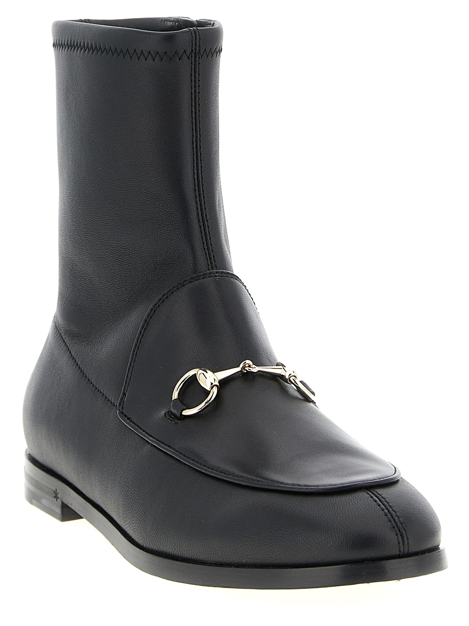Gucci Black Lamb Leather Ankle Boots - Artisanal Luxury Footwear