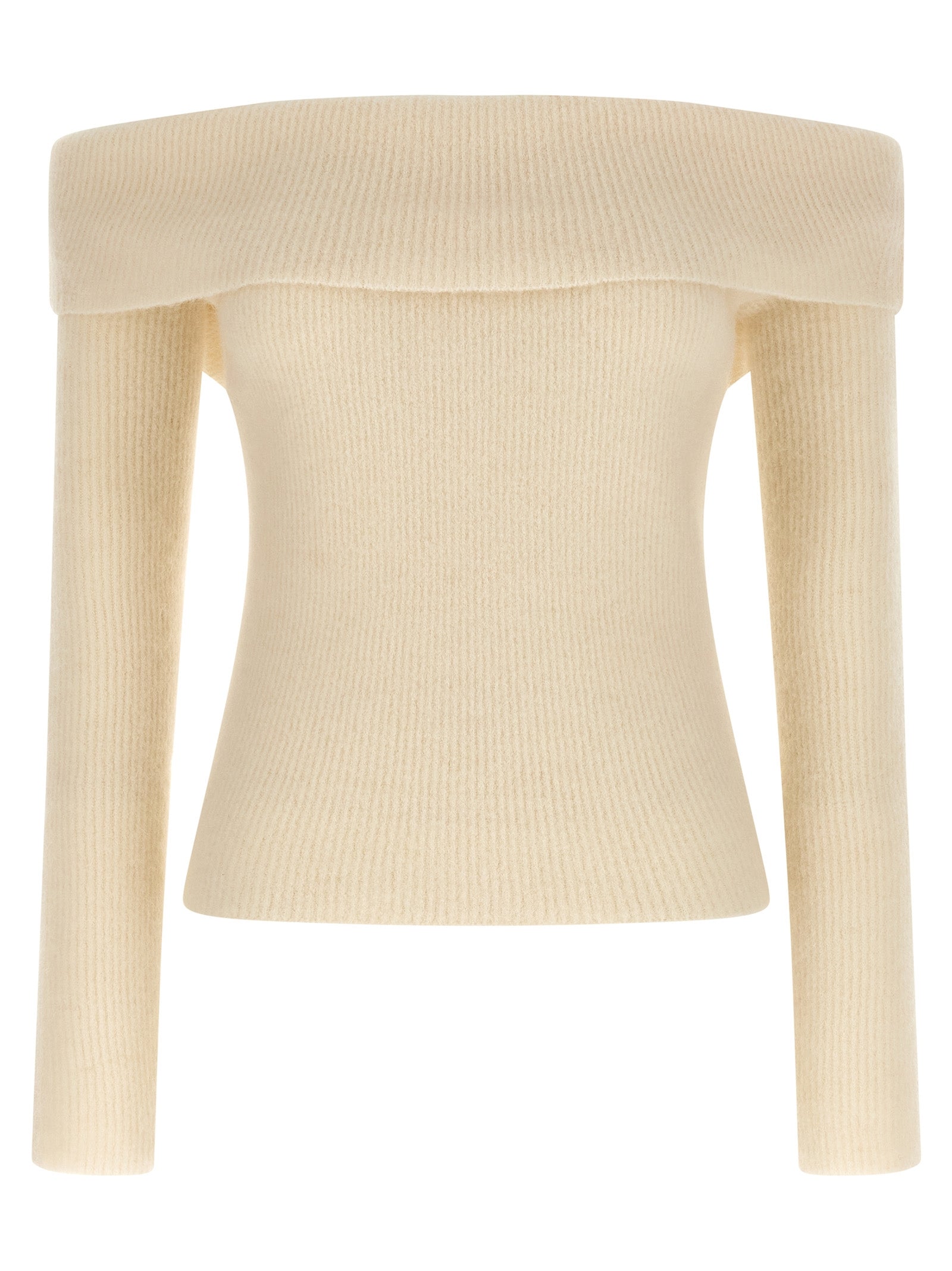 Rick Owens White Wool Cardigan
