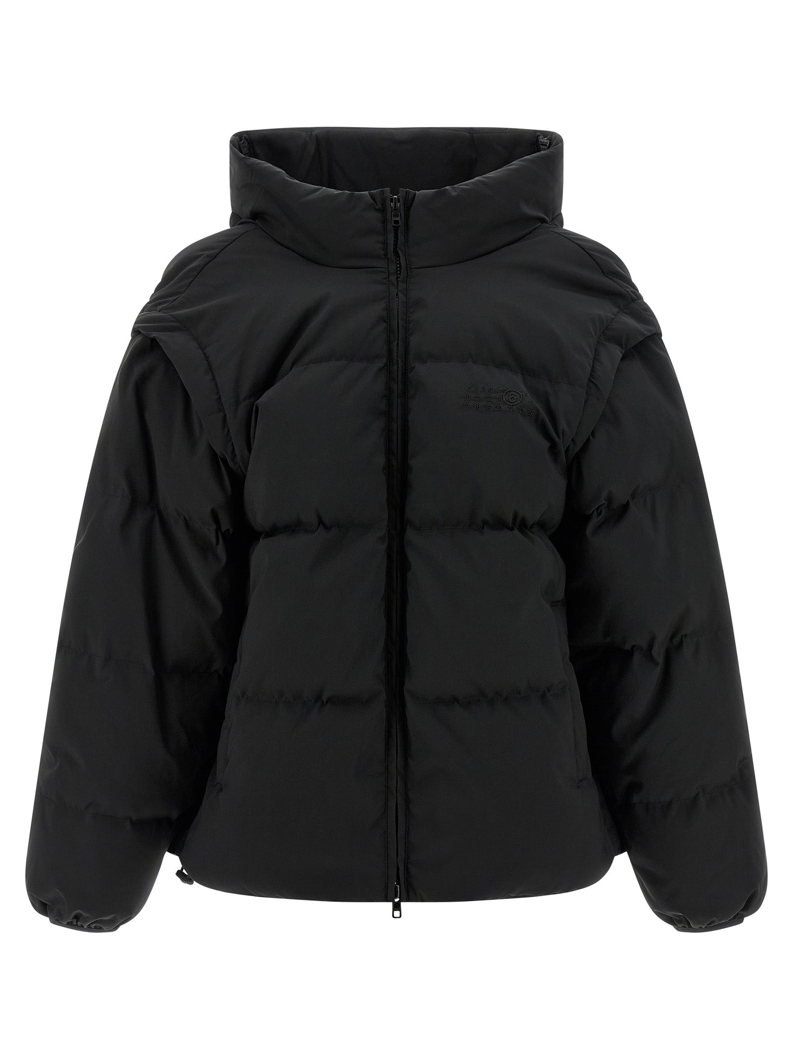 MM6 Maison Margiela Black Full-Length Jacket - Couture Elegance