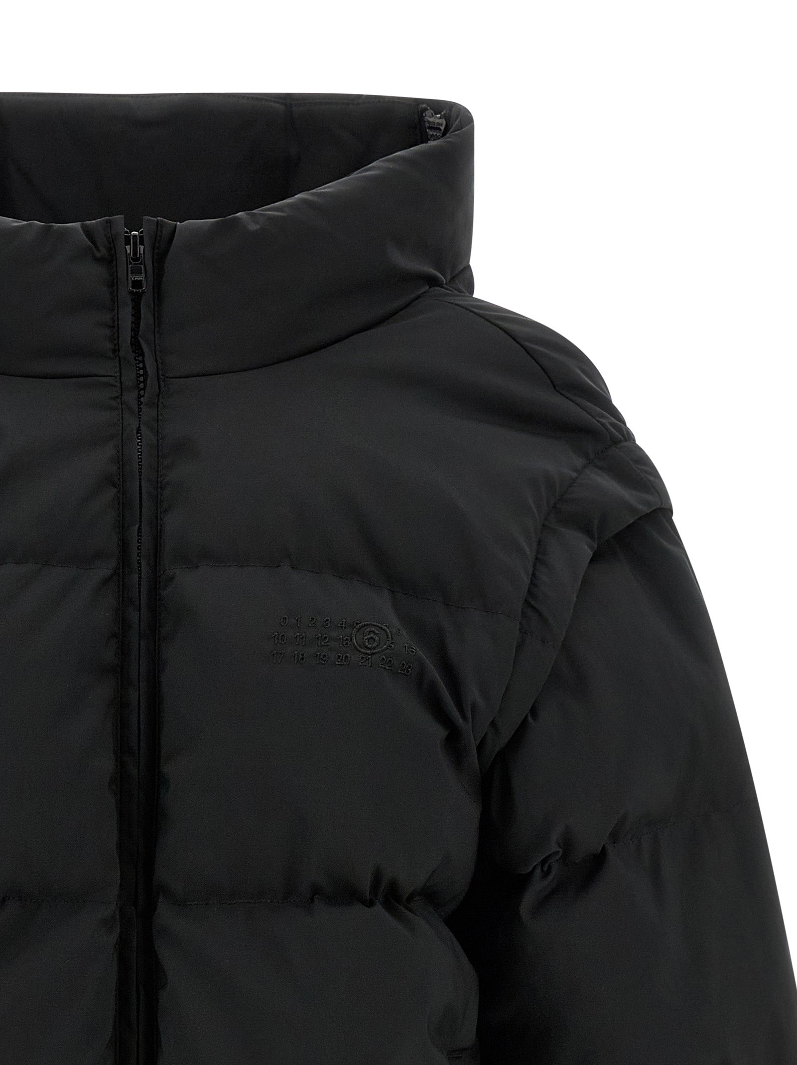 MM6 Maison Margiela Black Full-Length Jacket - Couture Elegance