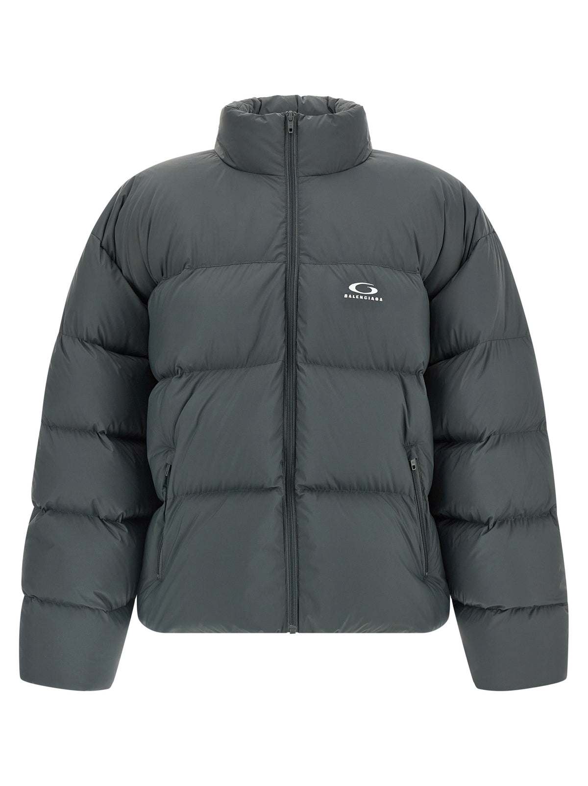 Balenciaga Gray Polyamide Full-Length Jacket - Luxury Redefined