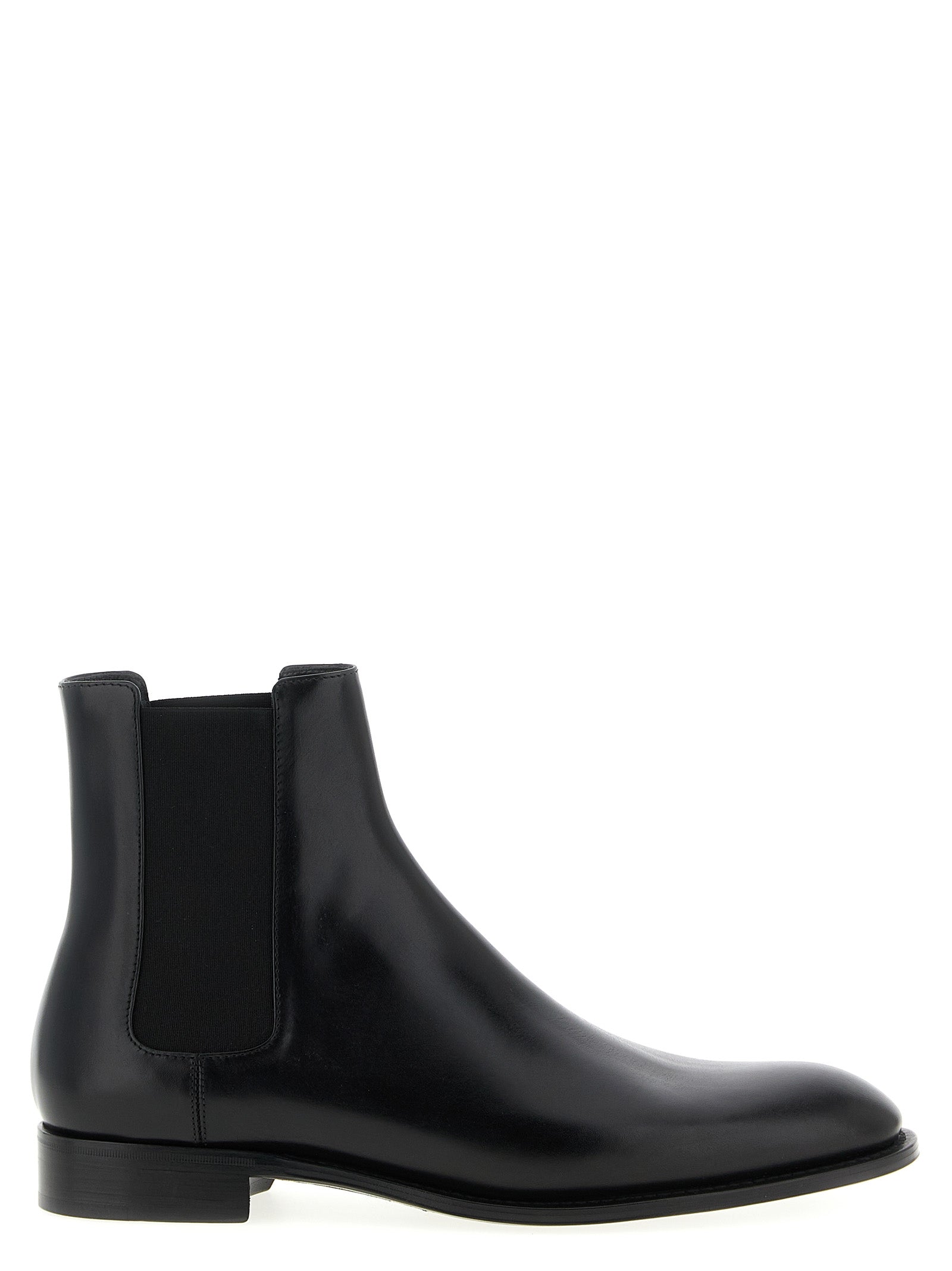 Elevate your style with Saint Laurent Black Calfskin Chelsea Boots, where exquisite craftsmanship meets timeless elegance for the discerning connoisseur.