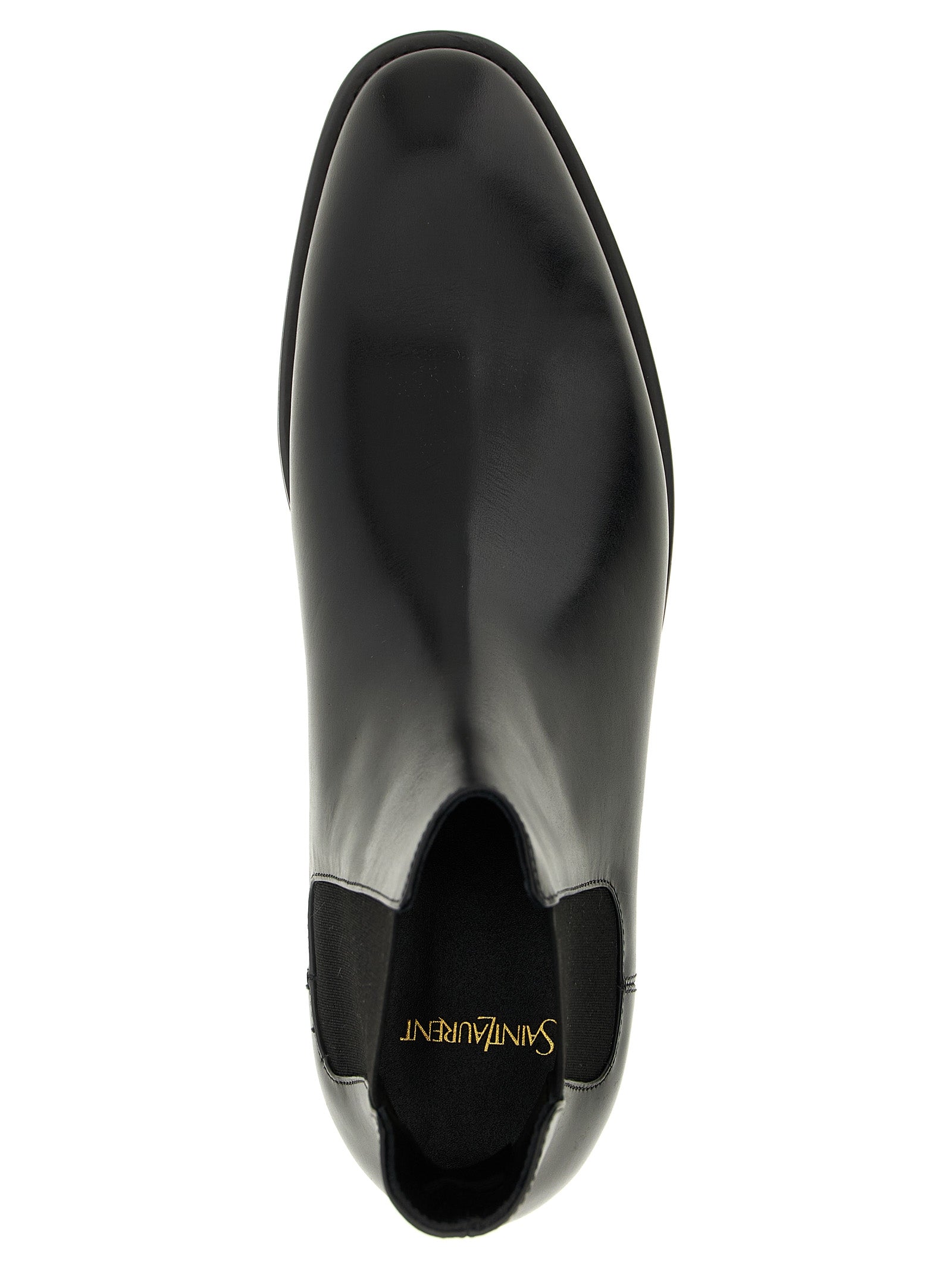Elevate your style with Saint Laurent Black Calfskin Chelsea Boots, a luxurious blend of artisanal craftsmanship and timeless elegance, perfect for any discerning wardrobe.