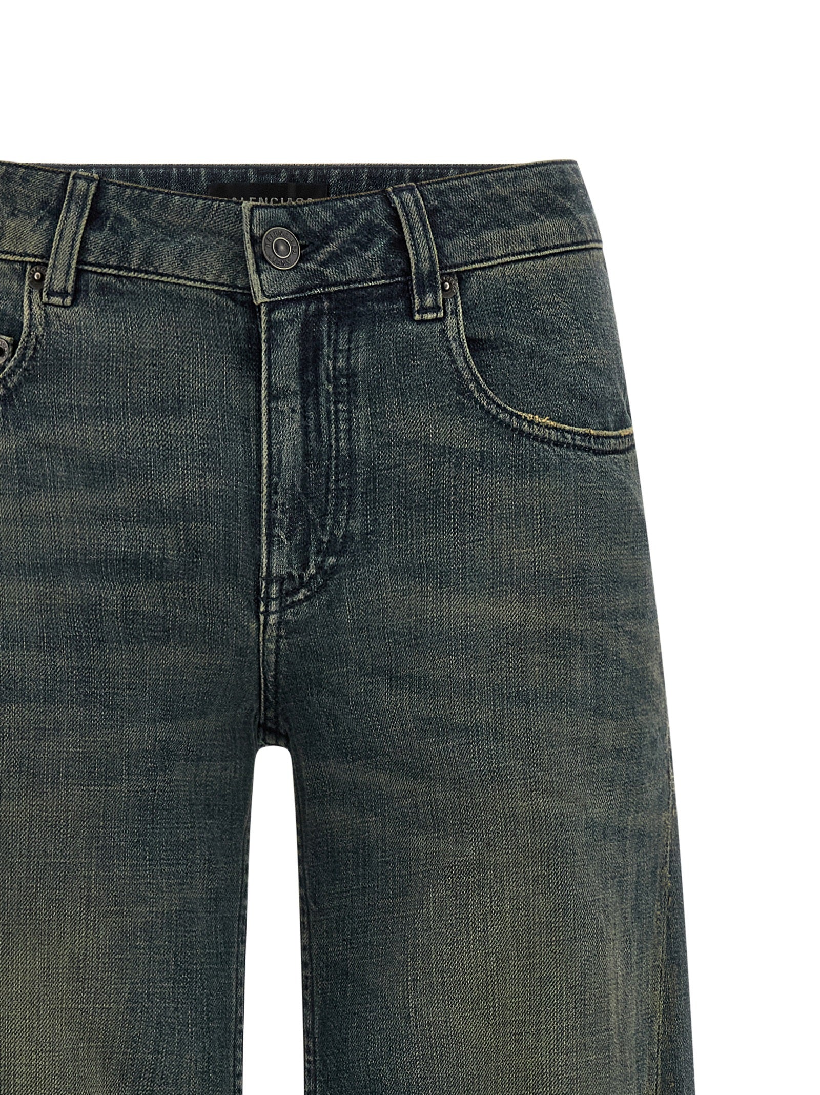 Balenciaga Blue Cotton Flared Jeans | Designer Luxury Denim