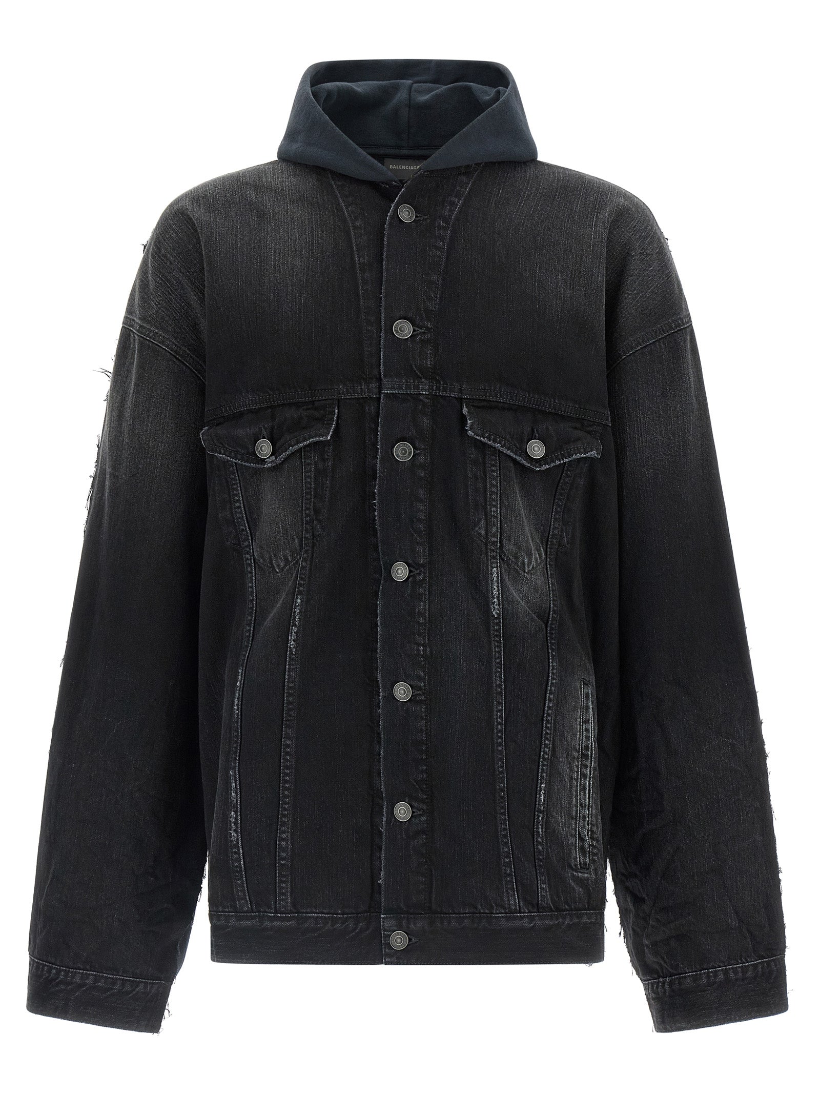 Discover the Balenciaga Black Cotton Denim Jacket, a masterpiece of Italian craftsmanship that blends avant-garde luxury with timeless style, perfect for any discerning wardrobe.