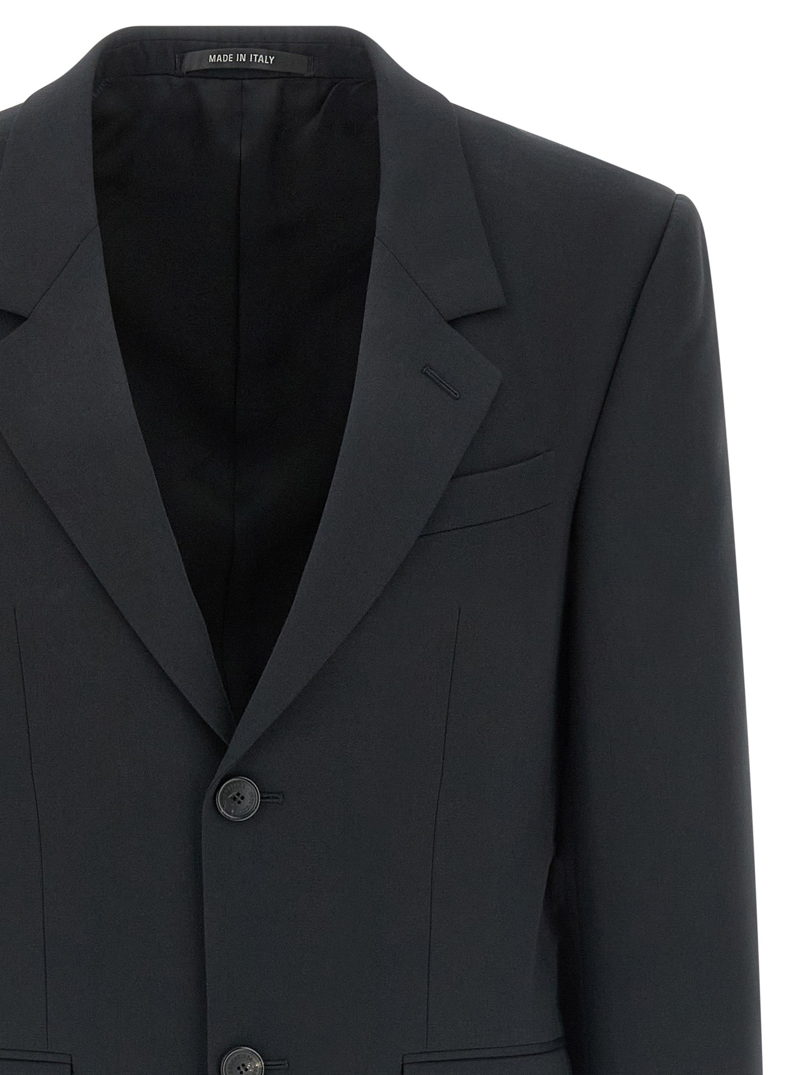 Balenciaga Black Wool Blazer - Artisanal Luxury Tailoring