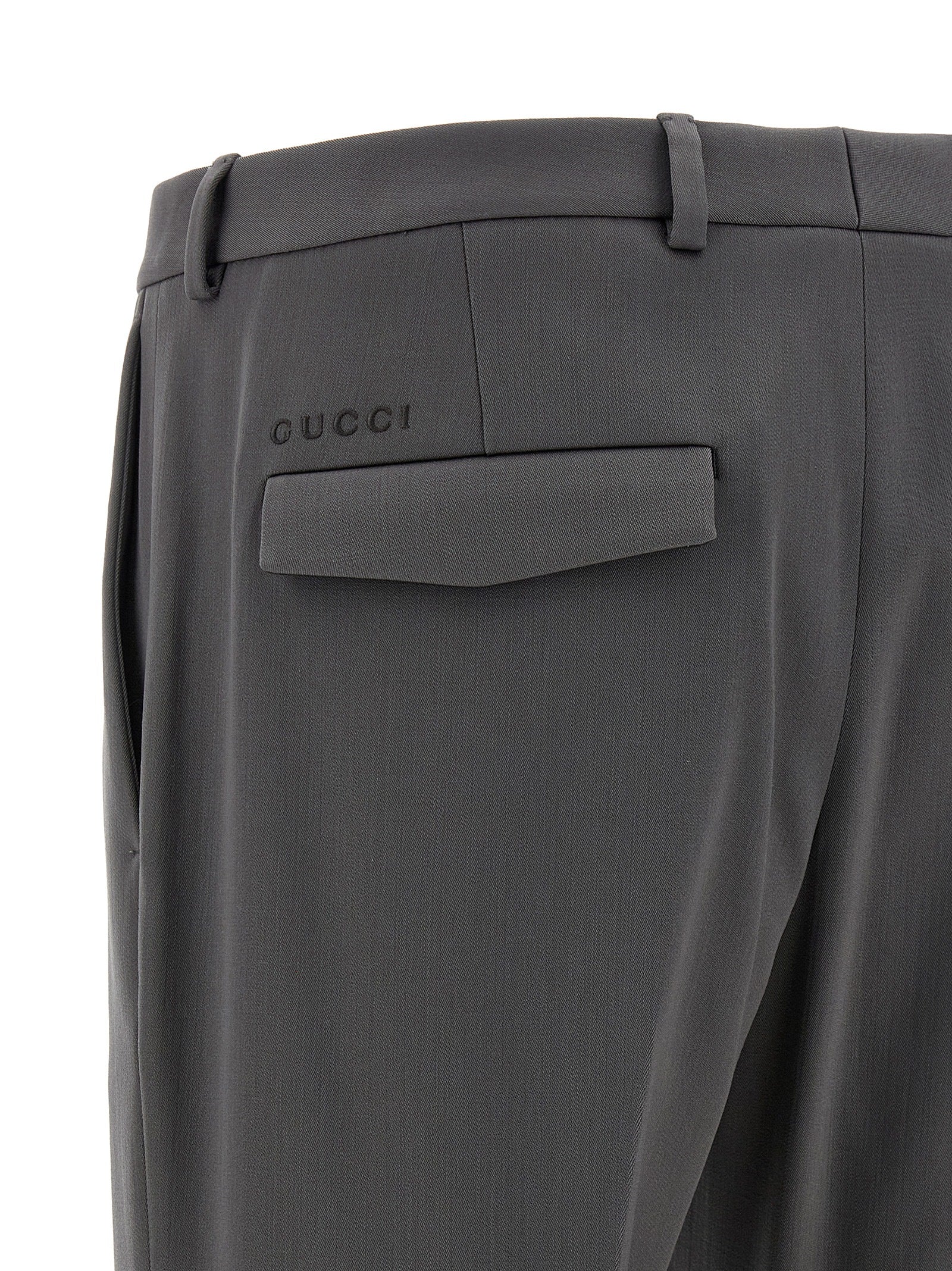Gucci Gray Wool Dress Pants - Artisanal Luxury Couture