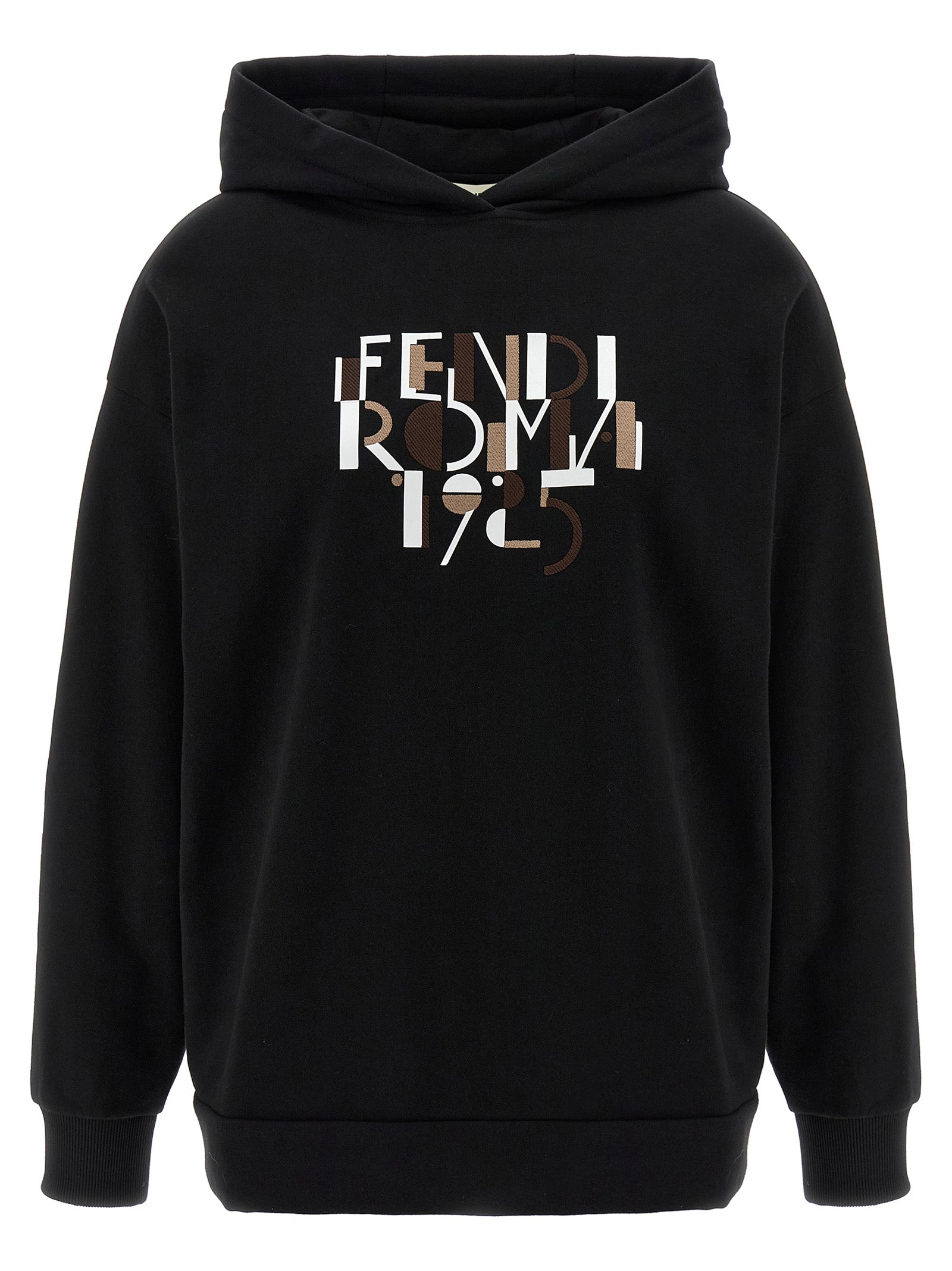 Elevate your wardrobe with the Fendi Black Cotton Sweatshirt, a luxurious blend of Italian craftsmanship and modern sophistication, perfect for any occasion.