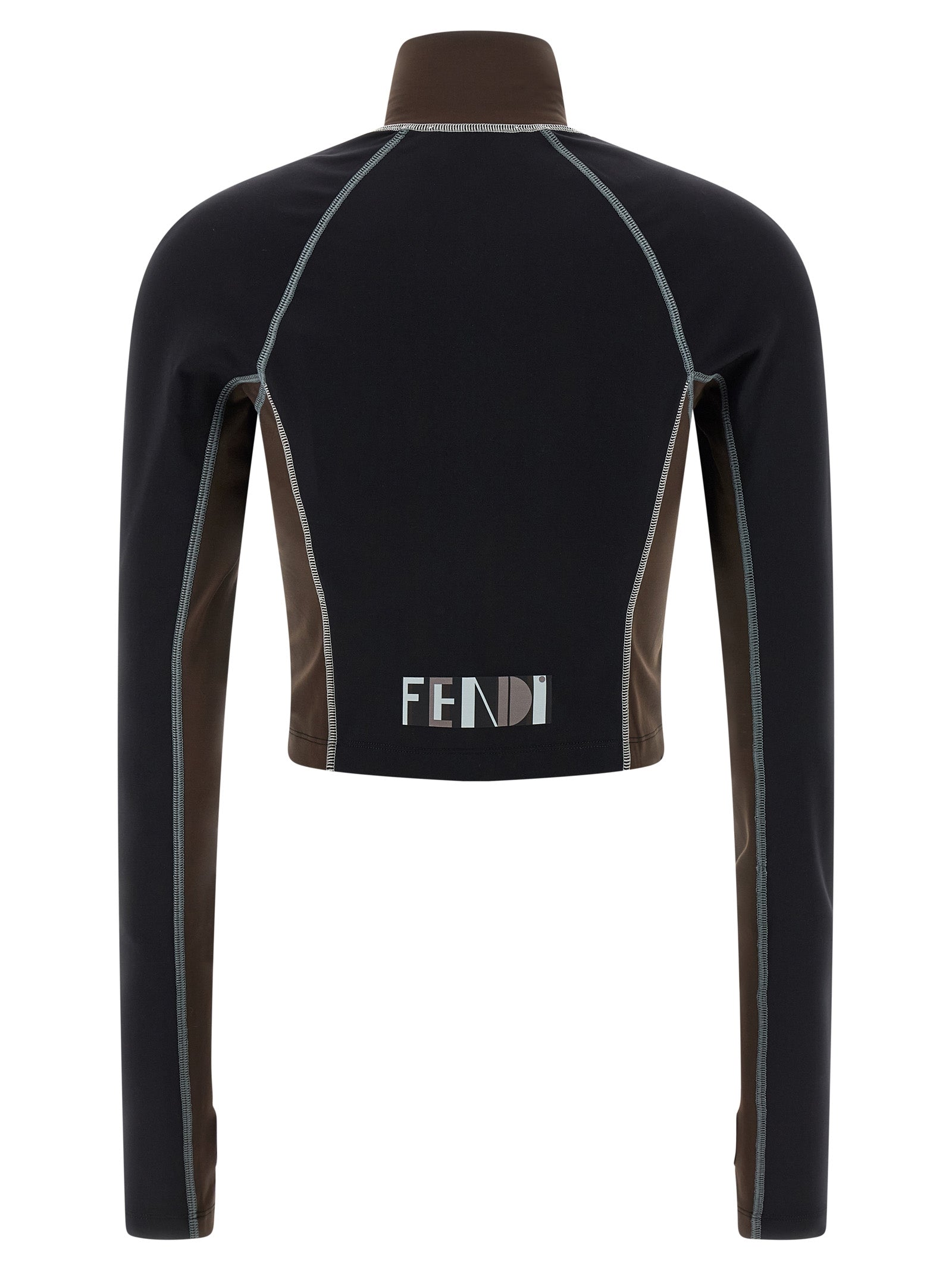 Elevate your wardrobe with the Fendi Black Polyamide Top, a luxurious blend of comfort and sophistication, crafted in Italy for the discerning fashion connoisseur.