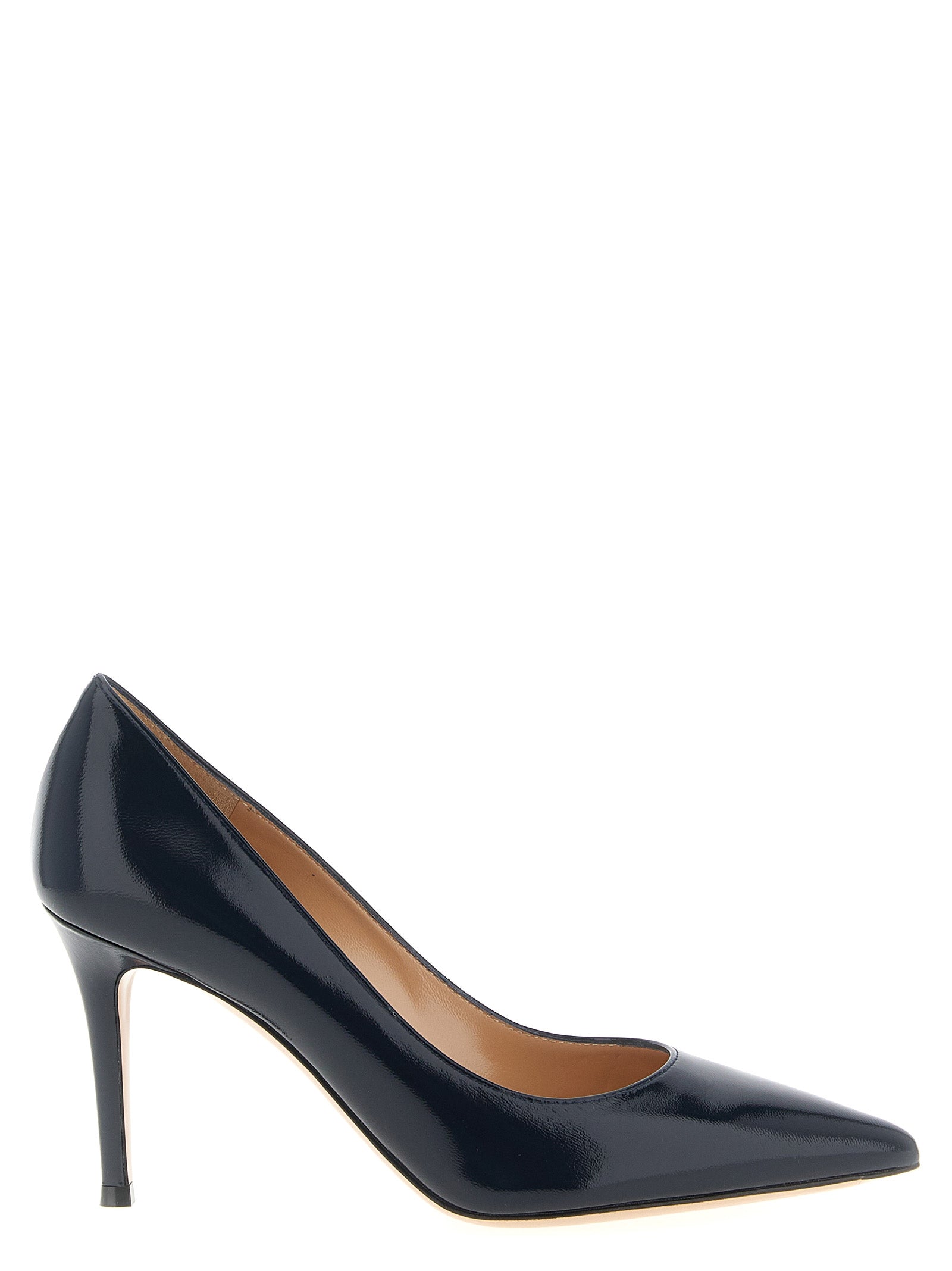 Elevate your style with Gianvito Rossi's Blue Lamb Leather High Heel Pumps, where exquisite craftsmanship meets timeless elegance, perfect for any sophisticated occasion.