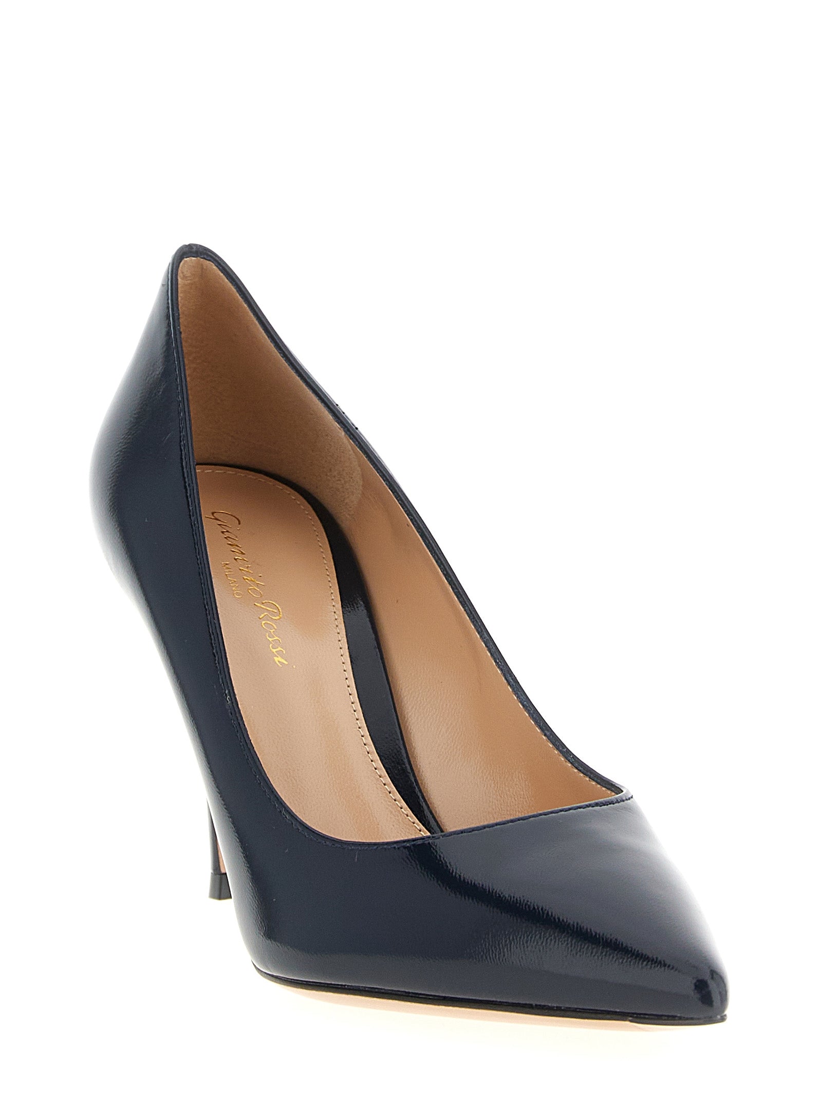 Experience the exquisite allure of Gianvito Rossi's Blue Lamb Leather High Heel Pumps, where artisanal craftsmanship meets timeless elegance for the discerning connoisseur.