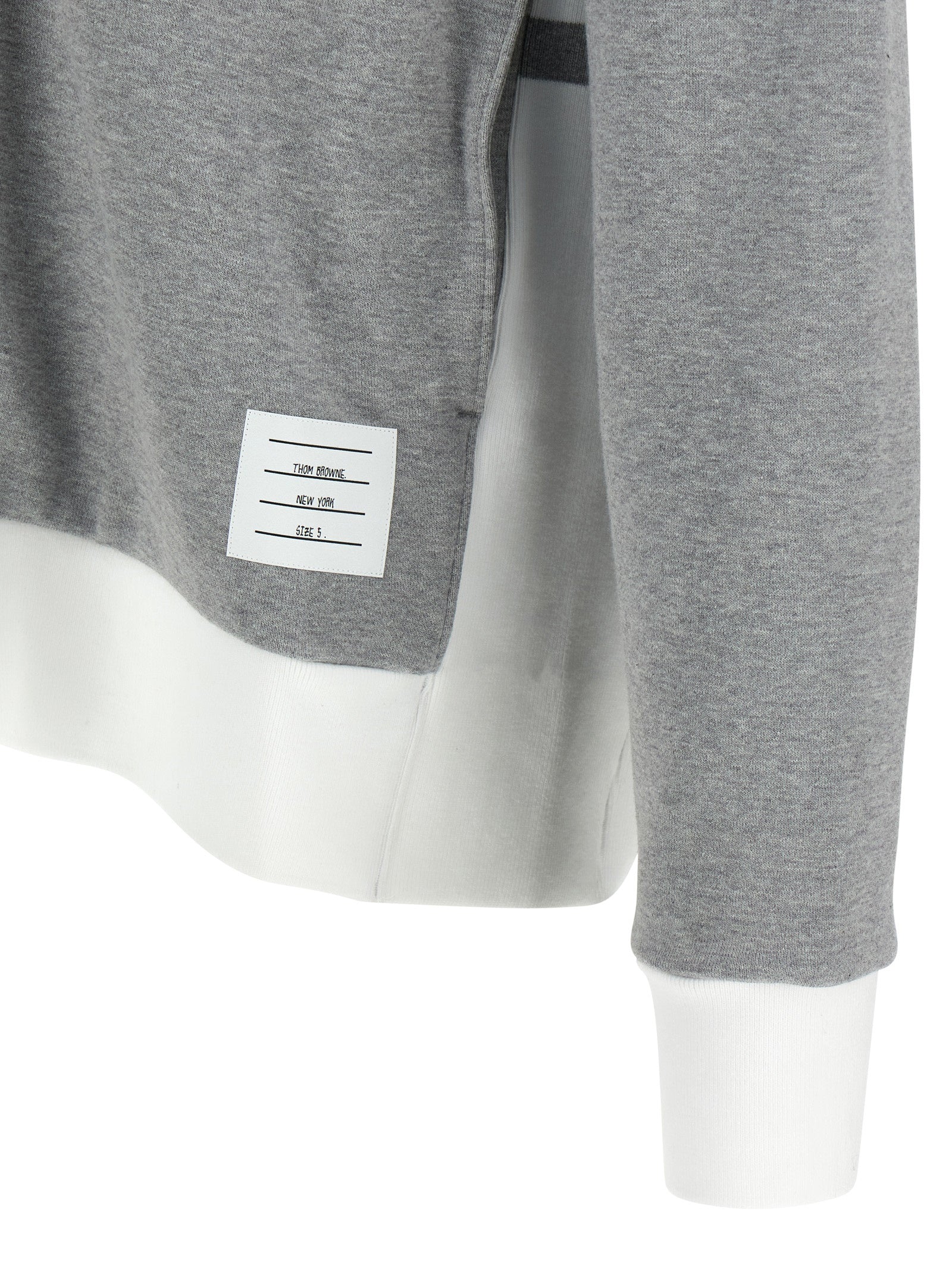Thom Browne Gray Cotton Sweatshirt