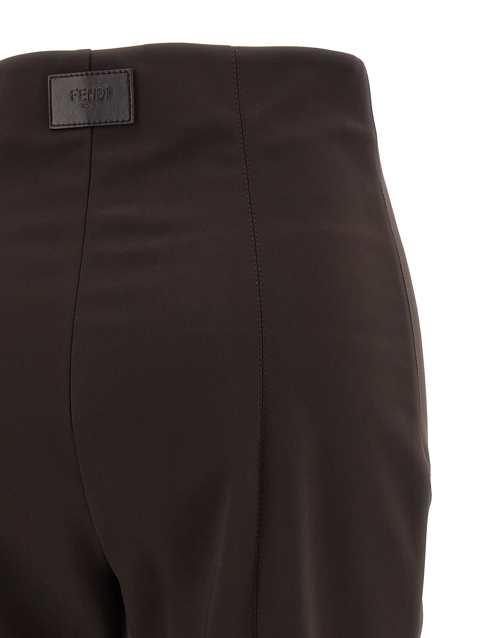 Fendi Brown Polyamide Athletic Pants - Luxury Couture Elegance