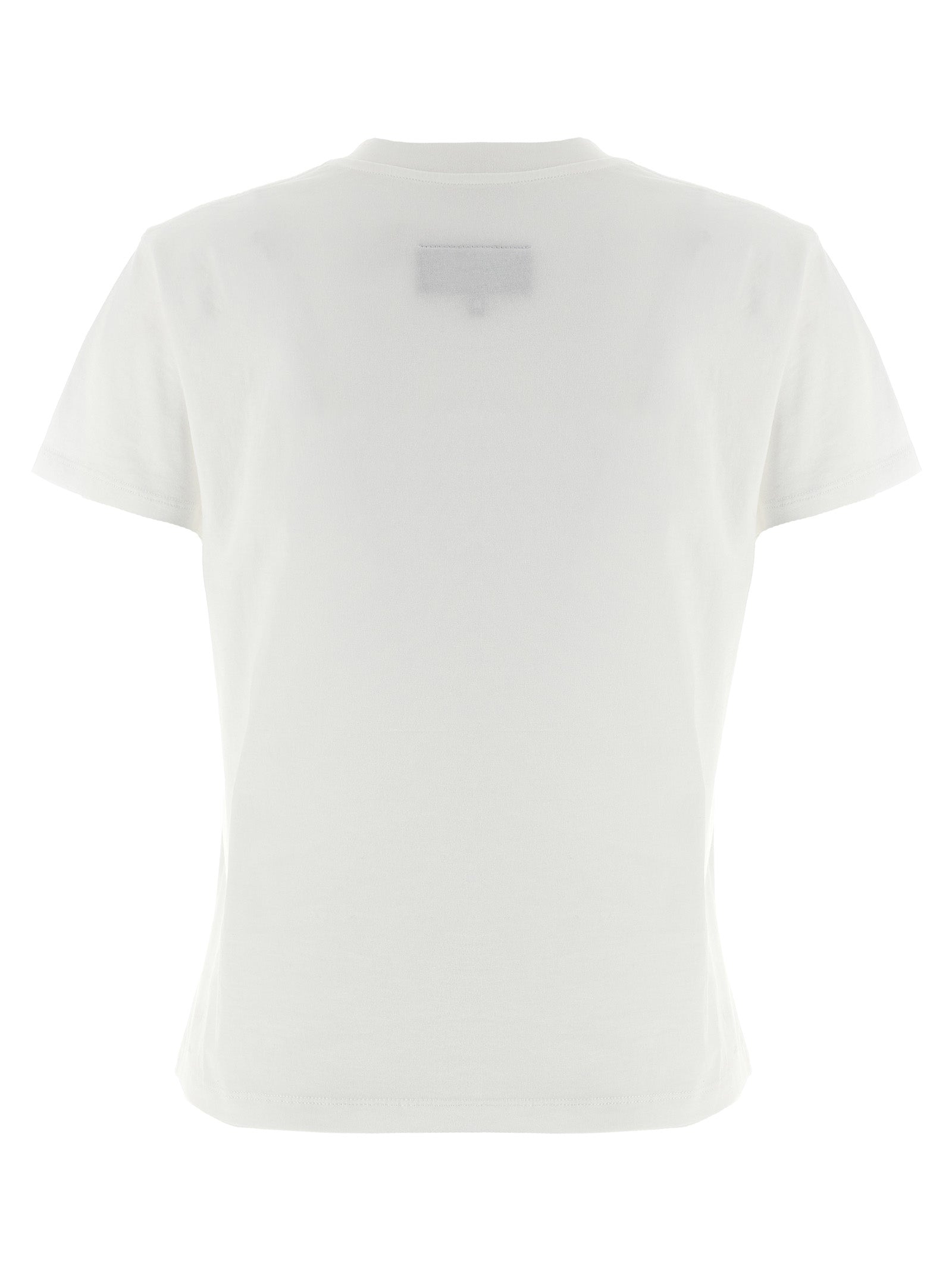 Discover the MM6 Maison Margiela White Cotton T-Shirt, an embodiment of luxury and artistry, crafted from the finest cotton for effortless elegance and timeless style.