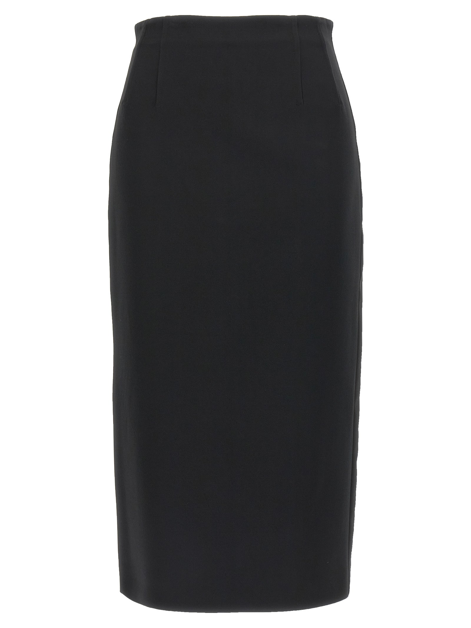 Discover the Max Mara Black Viscose Midi Skirt, a timeless piece crafted from luxurious materials, embodying sophistication and elegance for the discerning individual.