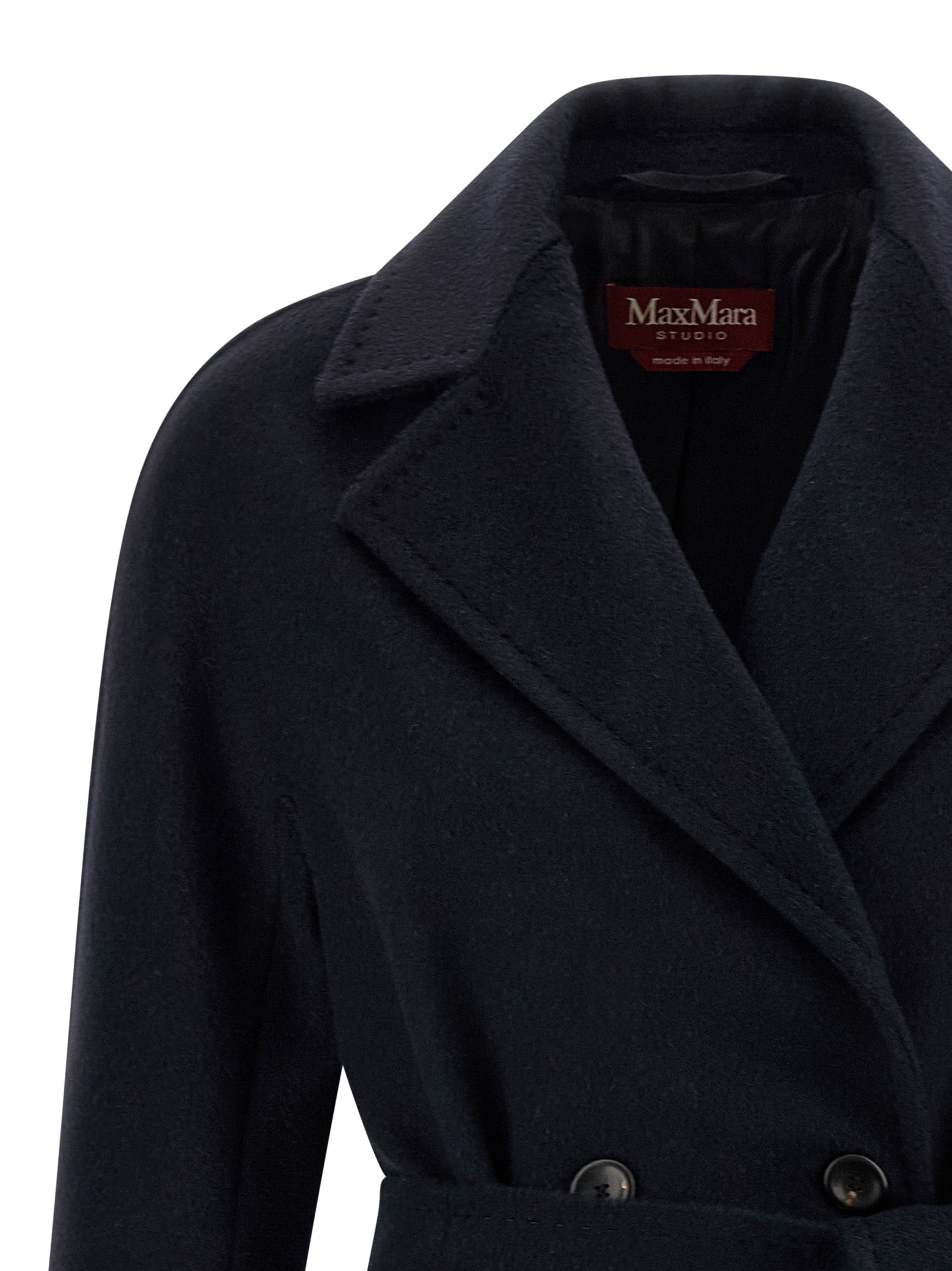 Max Mara Blue Cashmere Coat - Artisanal Luxury Elegance