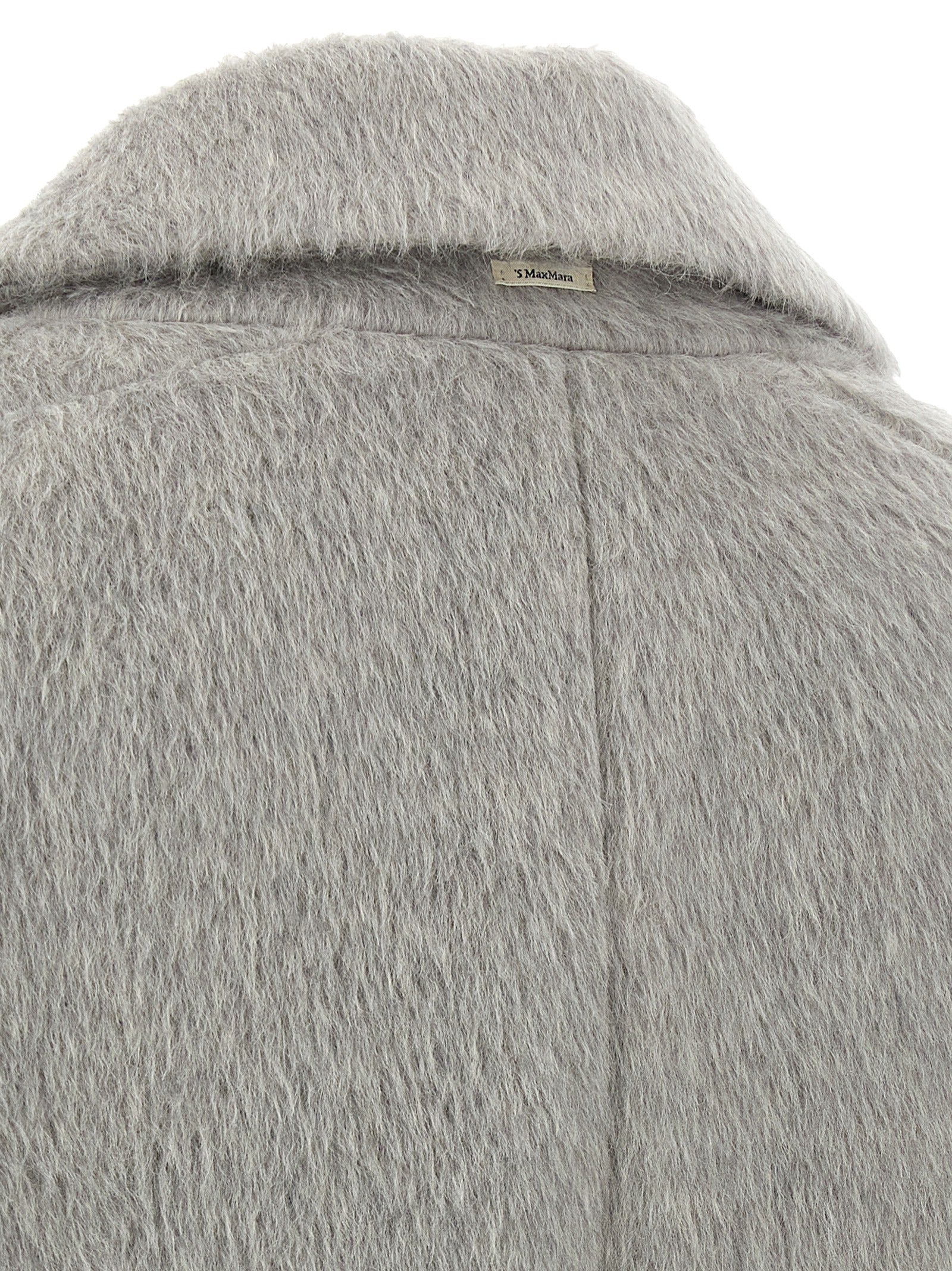 Max Mara Gray Alpaca Leather Coat - Timeless Luxury Couture