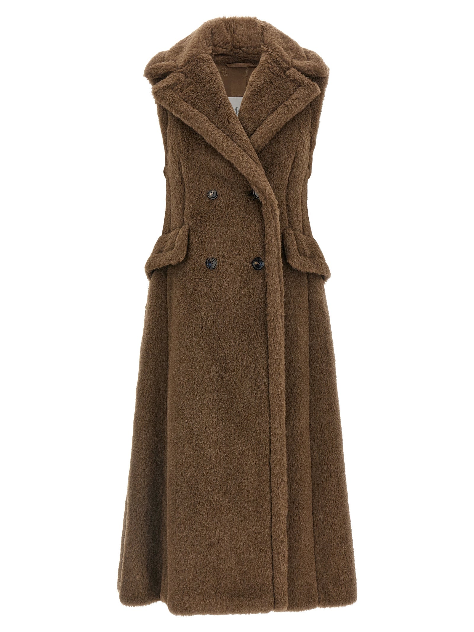 Max Mara Brown Alpaca Leather Coat - Exquisite Luxury Couture