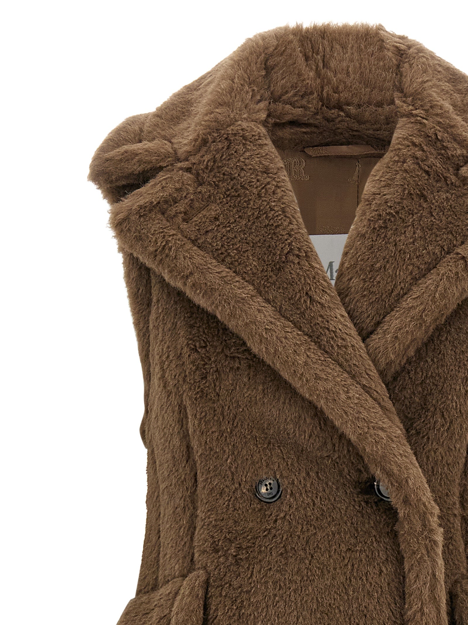 Max Mara Brown Alpaca Leather Coat - Timeless Luxury Couture