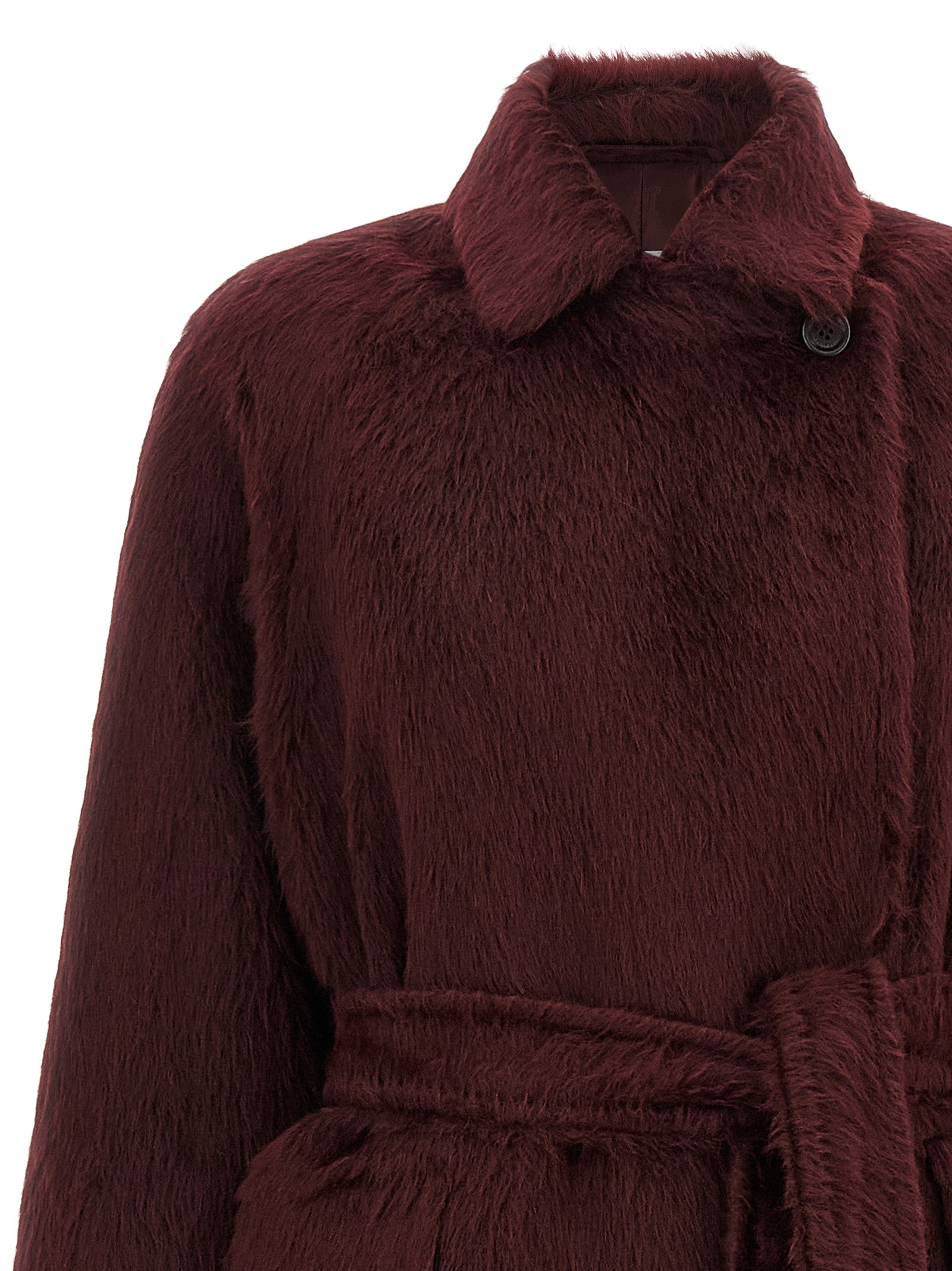 Max Mara Bordeaux Wool Coat - Timeless Luxury Elegance