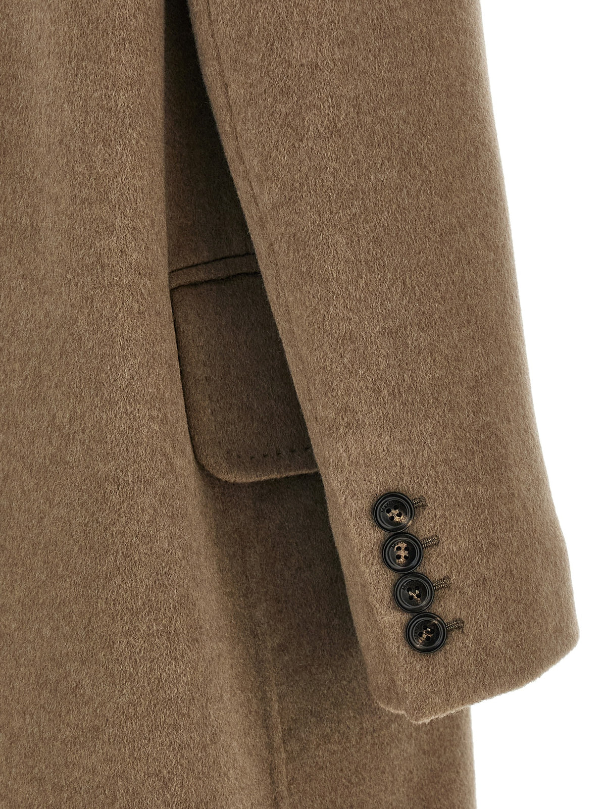 Max Mara Beige Cashmere Coat - Artisanal Couture Elegance